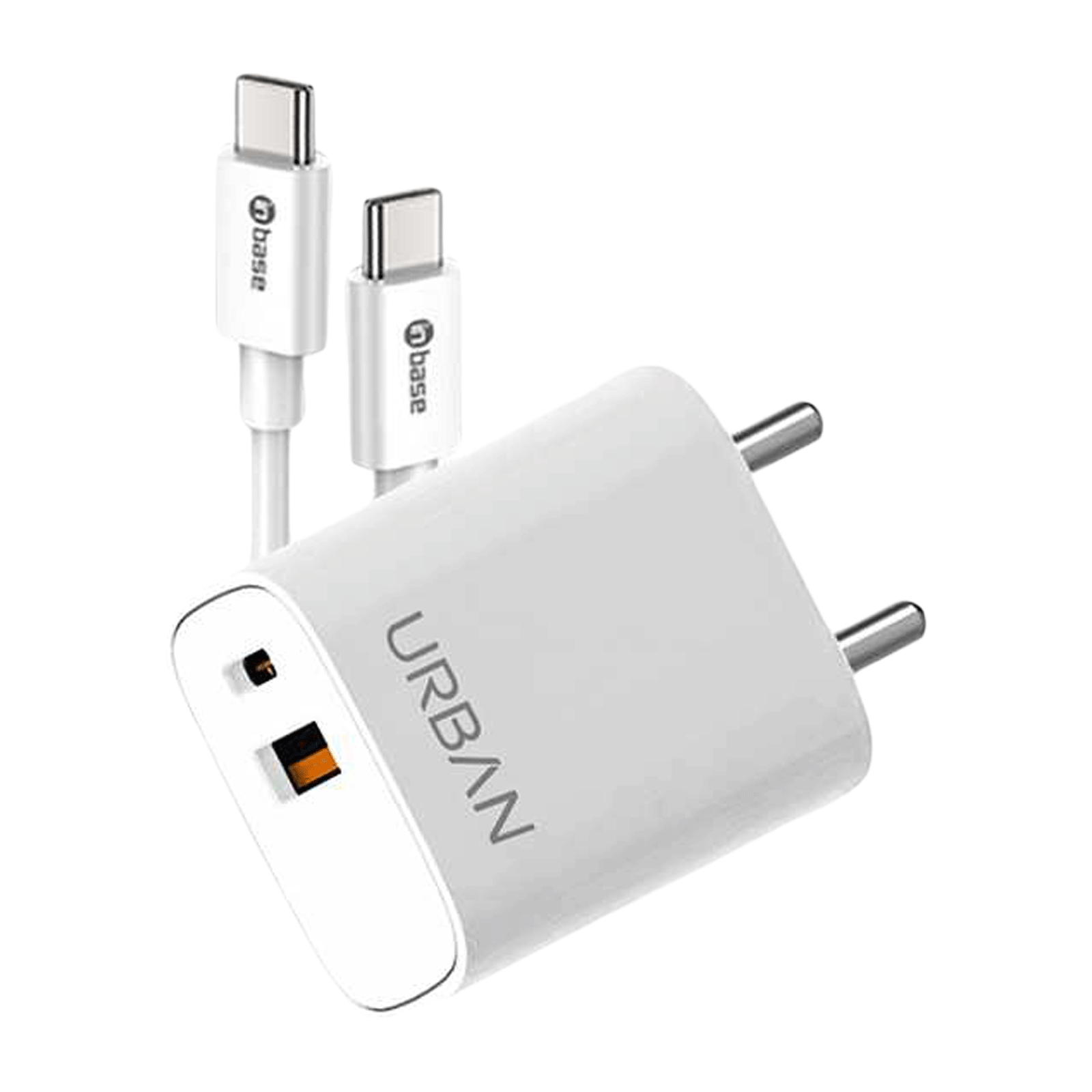 in base Urban Sprint 20W 2-Port Fast Charger (Type C Cable, Quick Charge, White)