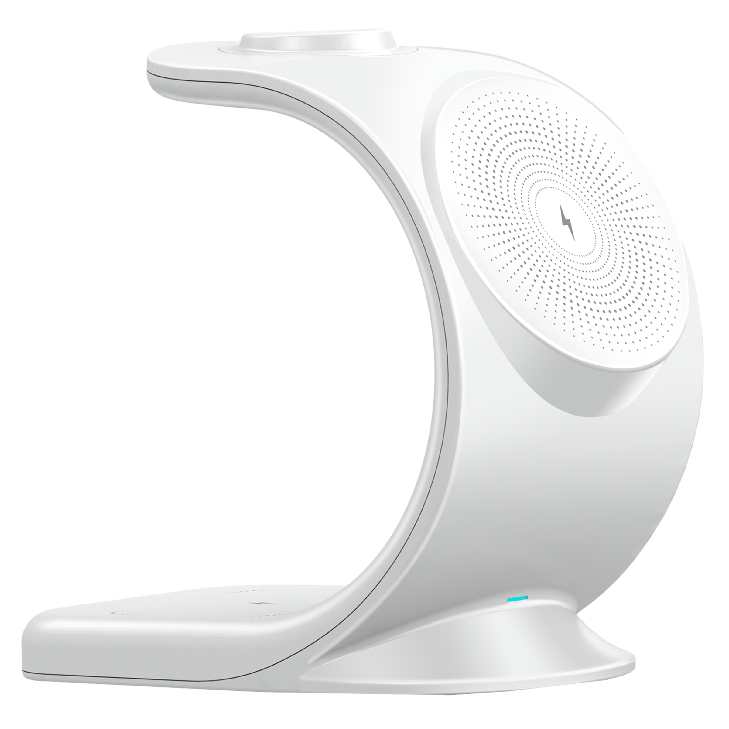 Stuffcool 18W 3-in-1 Wireless Charger for iOS, Android, Earbuds (Qi Compatible, White)