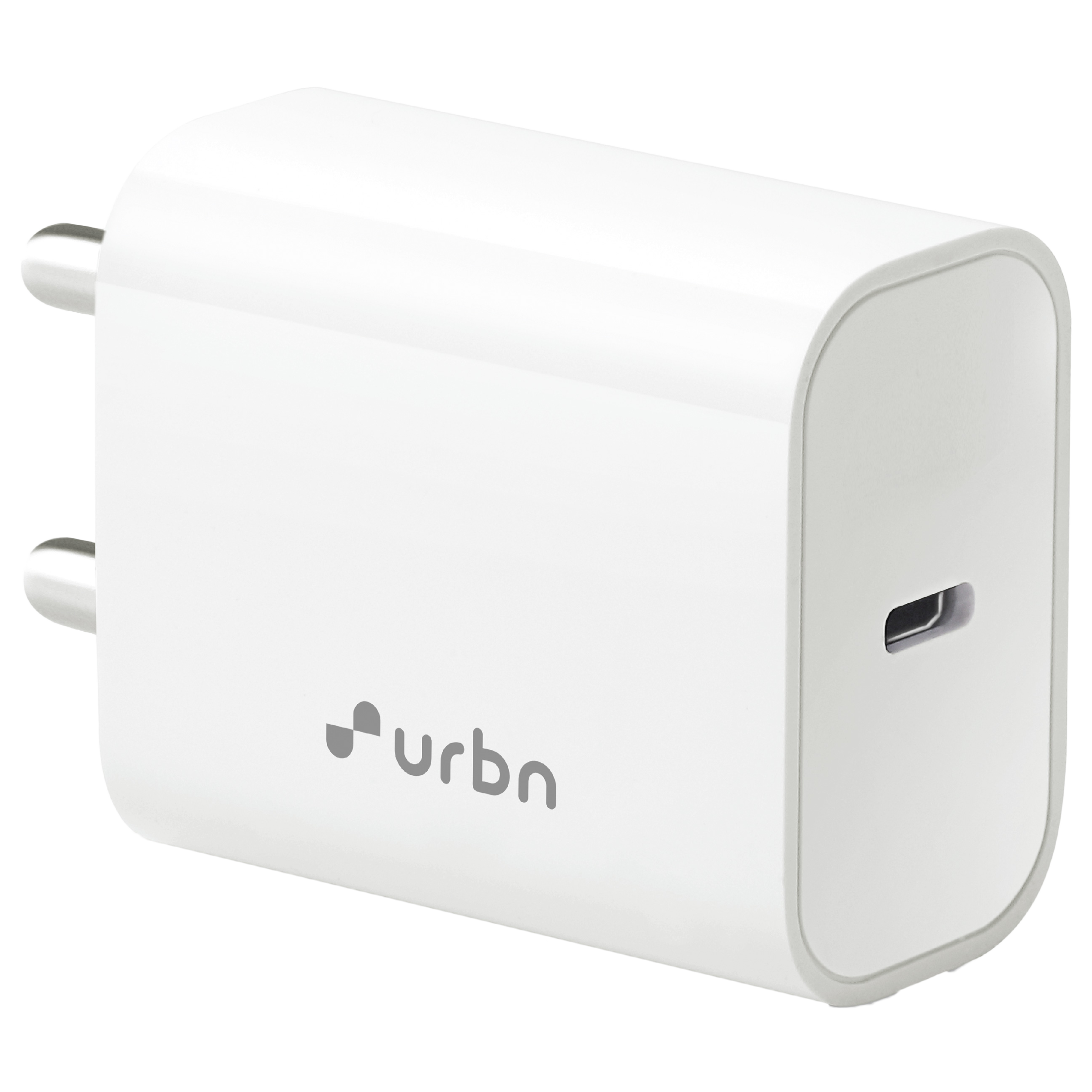 urbn 25W Type C Fast Charger (Adapter Only, Short Circuit Control, White)