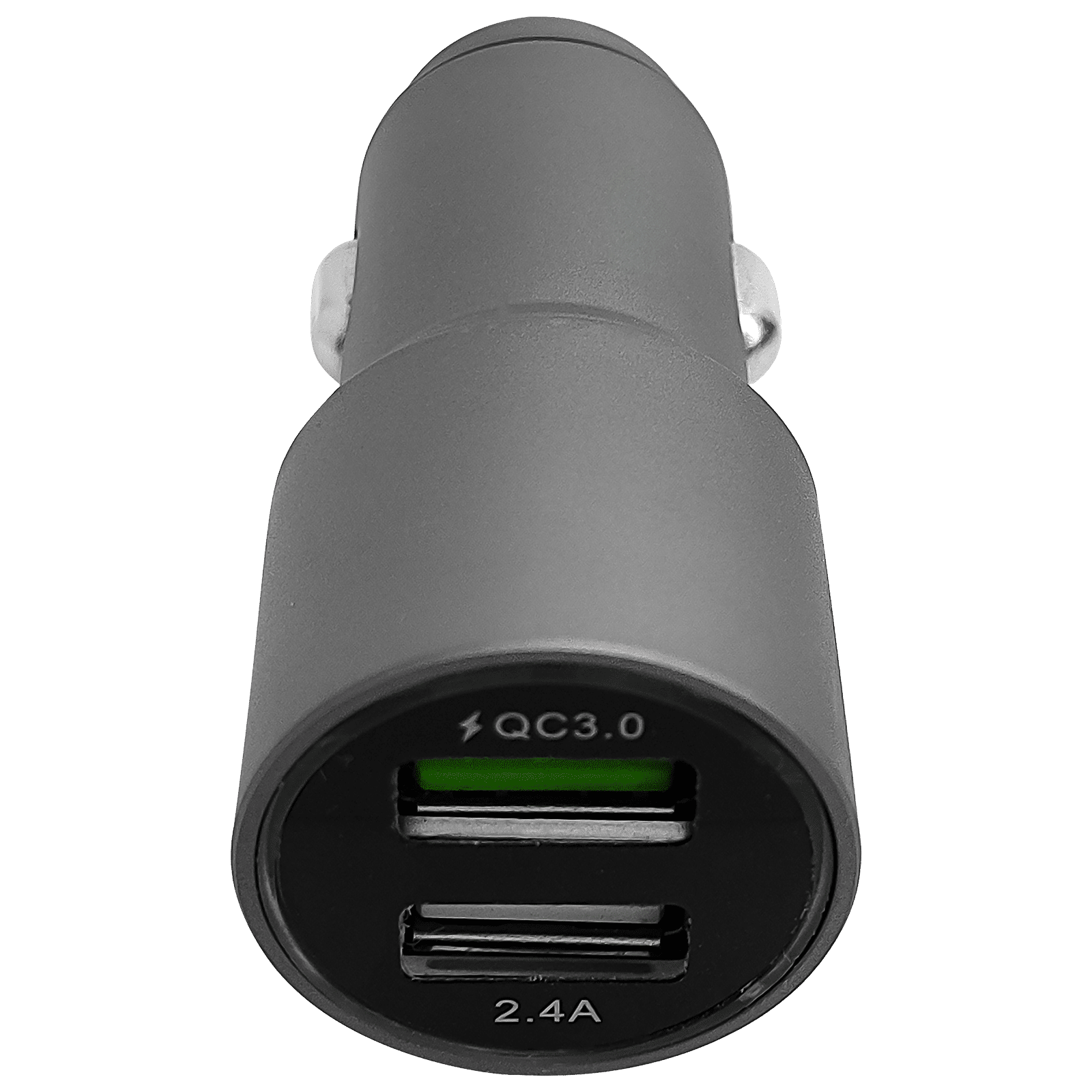 Croma 30 Watts 2 USB Ports Car Charging Adapter (Overcharging Protection, Metal Grey)