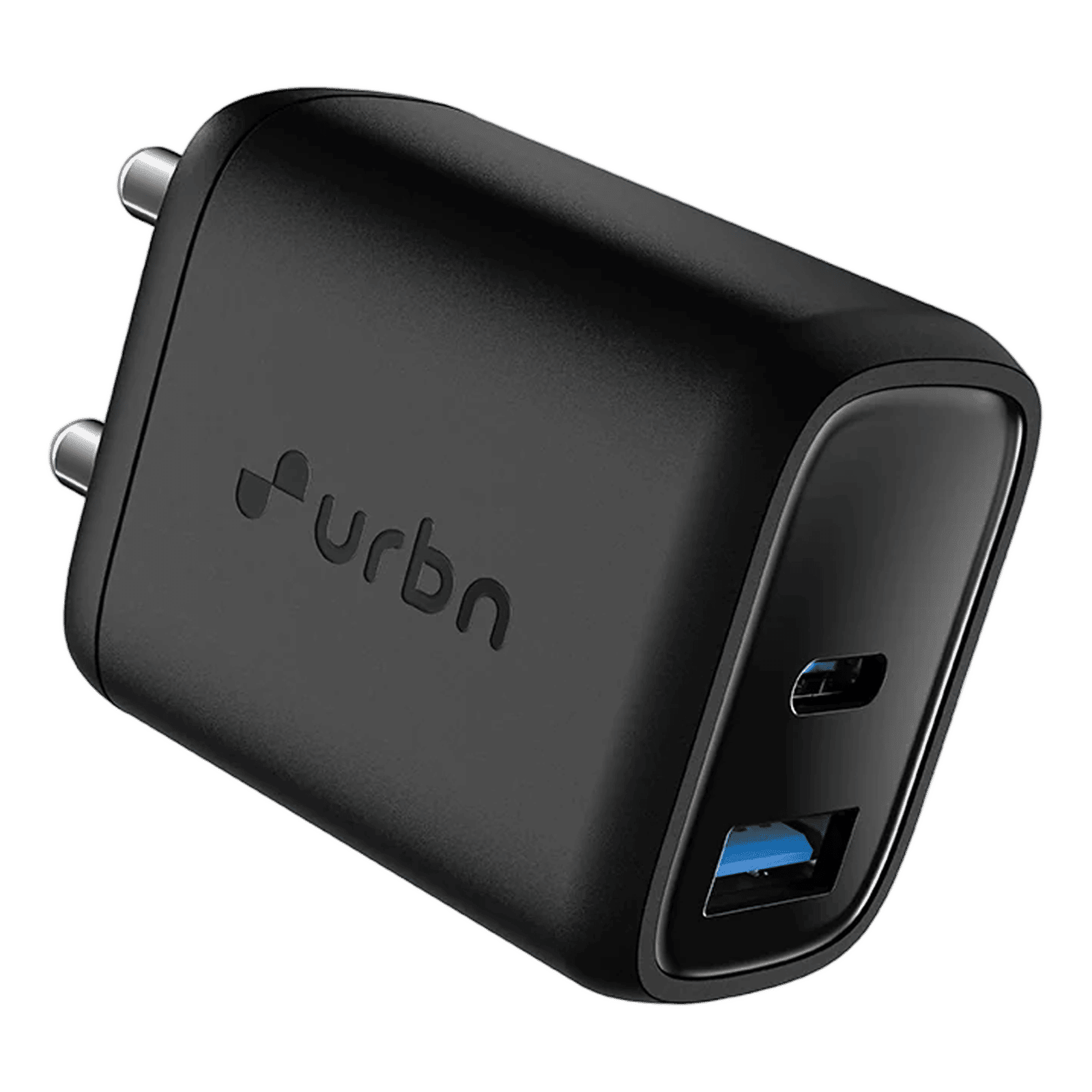 urbn UWA21BK 2W Type A and Type C 2-Port Fast Charger (Adapter Only, GaN Technology, Black)