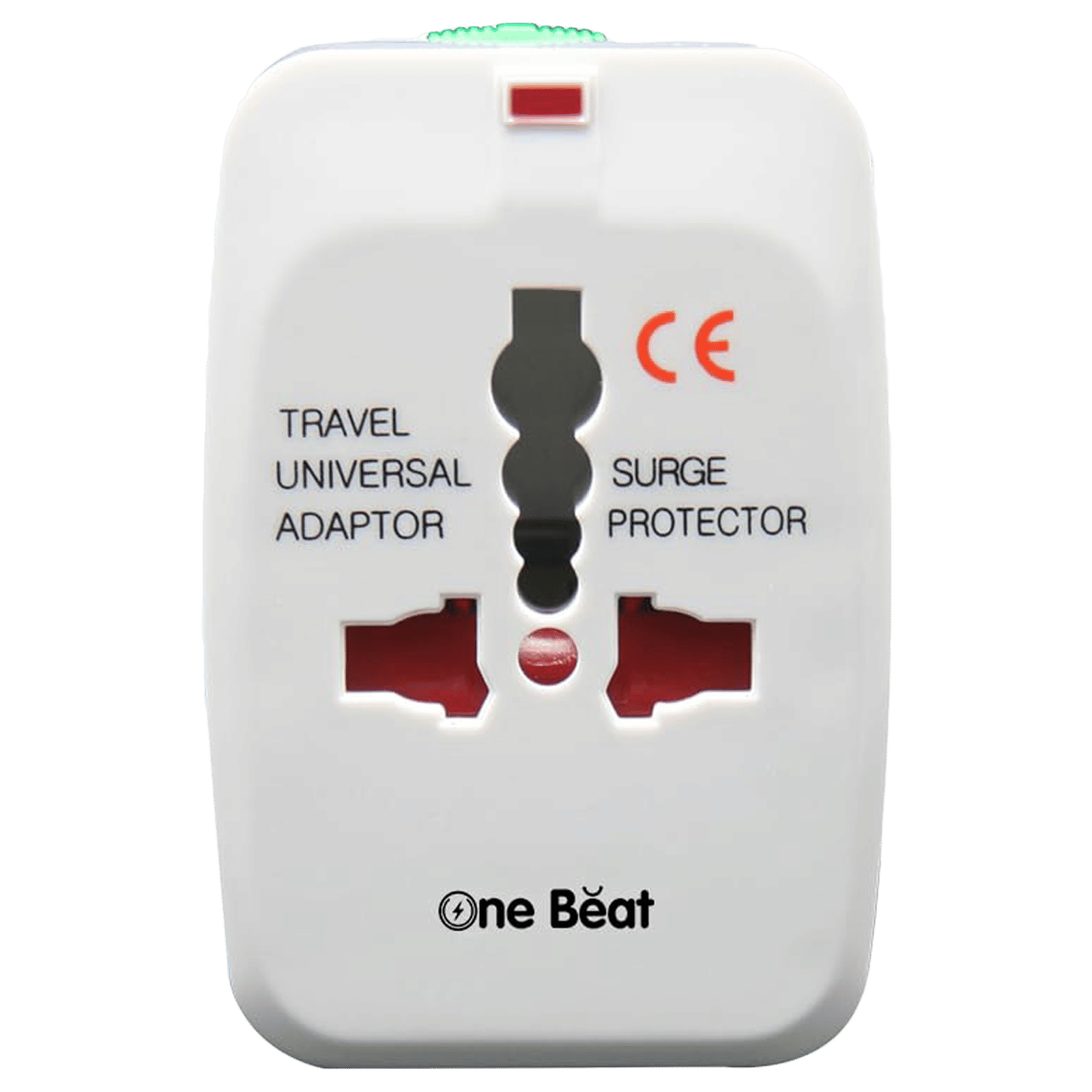 One Beat Travel Adapter (Built In Safety Shutters, OB201000, White)