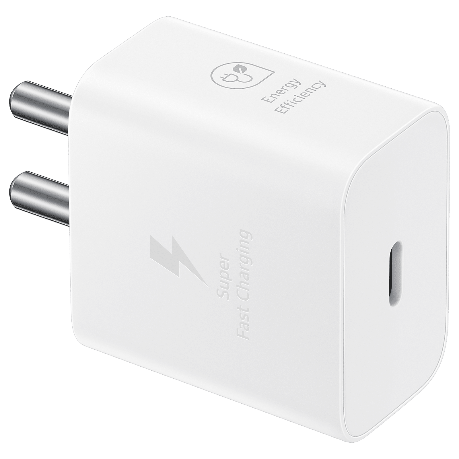 SAMSUNG 25W Type C Fast Charger (Adapter Only, Support PD 3. PPS, White)