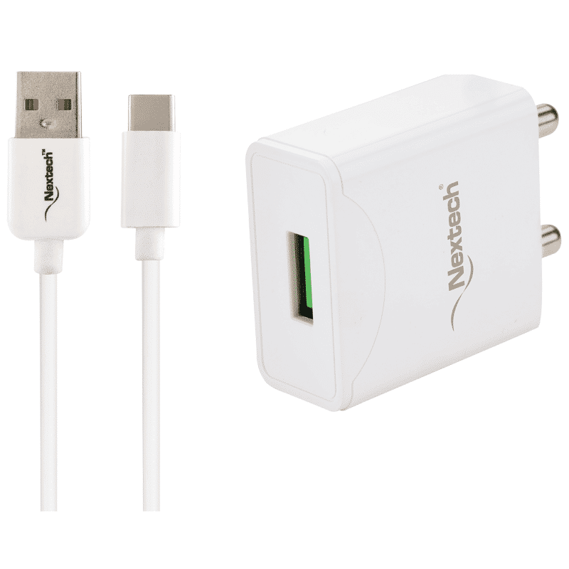 Nextech 18W Qualcomm 3.0 Wall Charger with Type C Cable