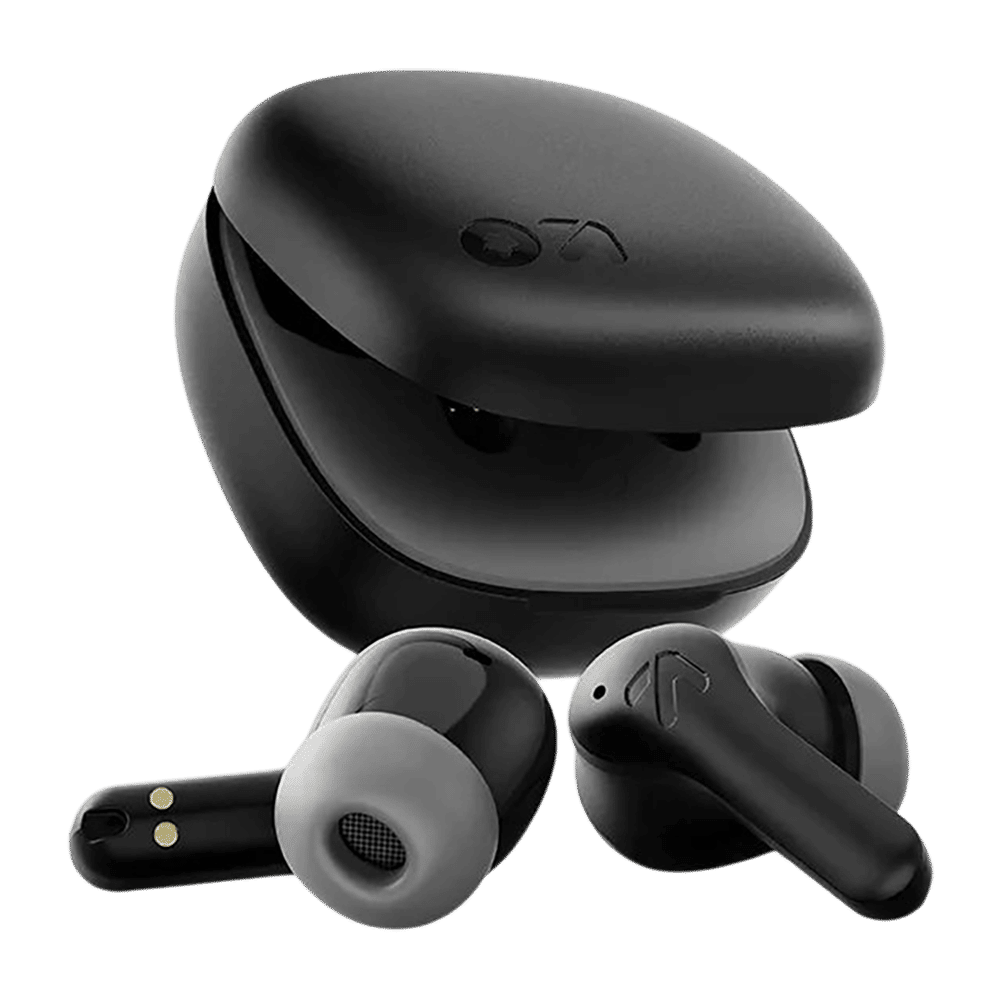 GOBOULT (formerly Boult) Cyborg TWS Earbuds with Environmental Noise Cancellation (IPX5 Water Resistant, Fast Charging, Pure Black)