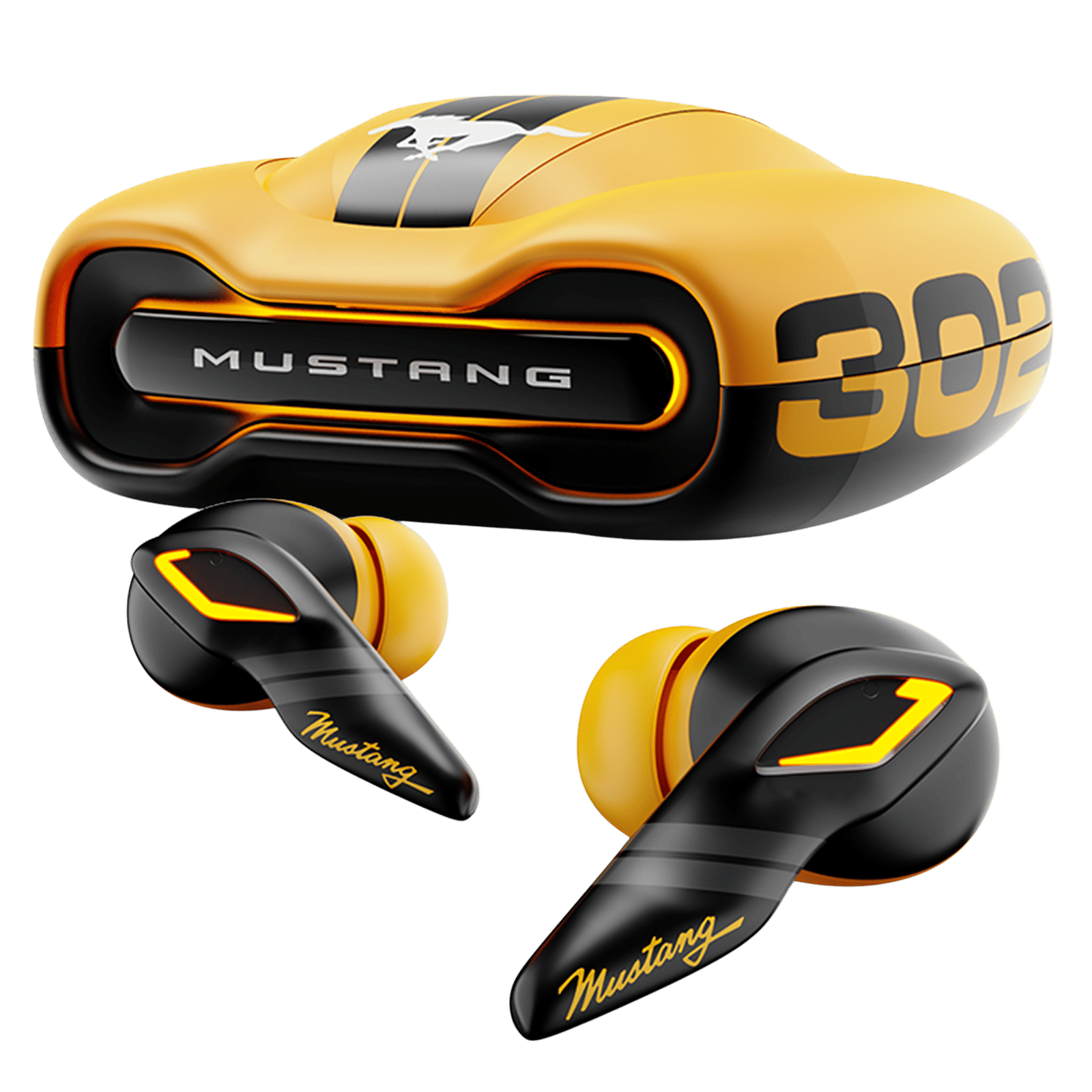 GOBOULT (formerly Boult) Mustang Torq FGTW196YLW TWS Earbuds with Environmental Noise Cancellation (IPX5 Water Resistant, Fast Charging, Yellow)