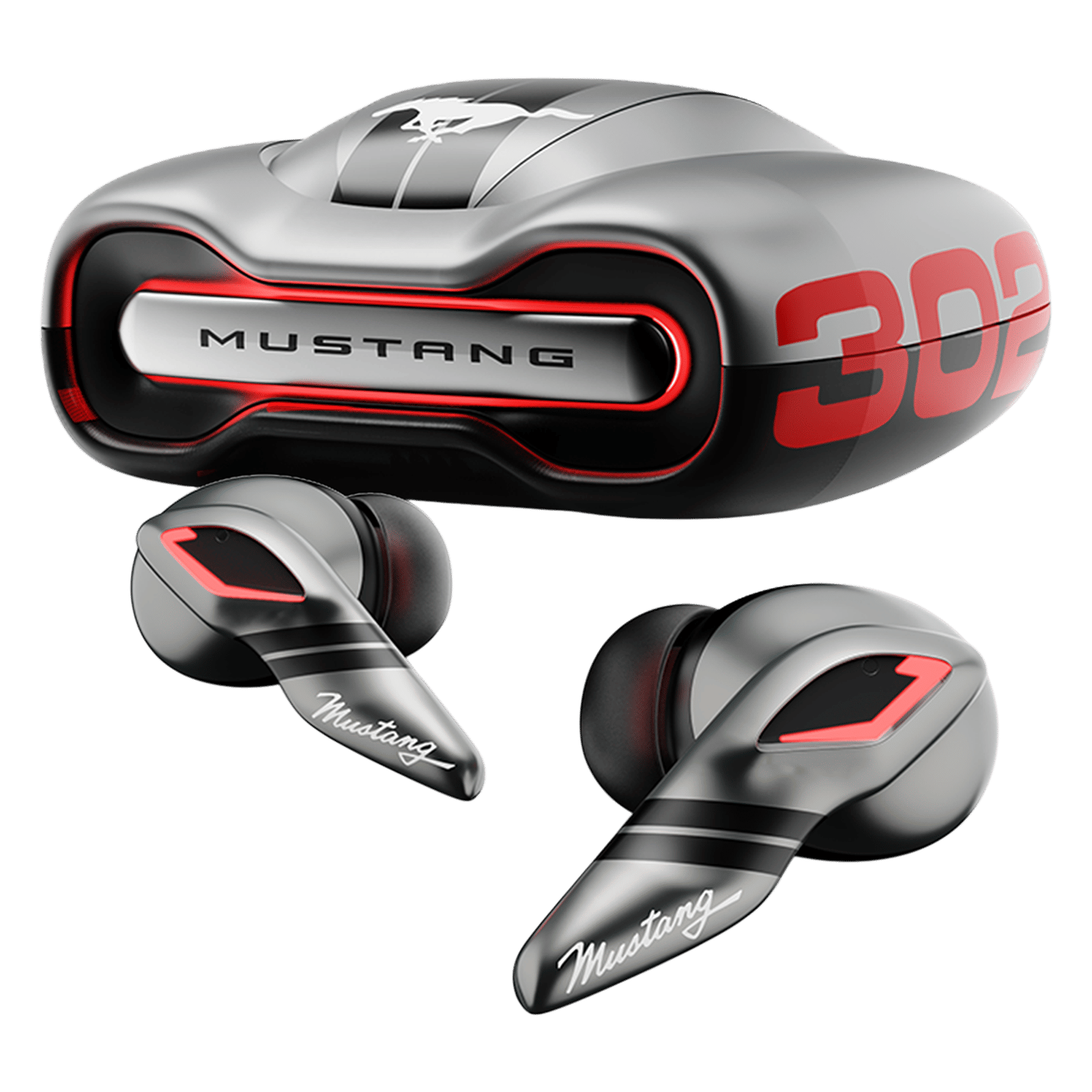 GOBOULT (formerly Boult) Mustang Torq FGTW196SVR TWS Earbuds with Environmental Noise Cancellation (IPX5 Water Resistant, Fast Charging, Silver)