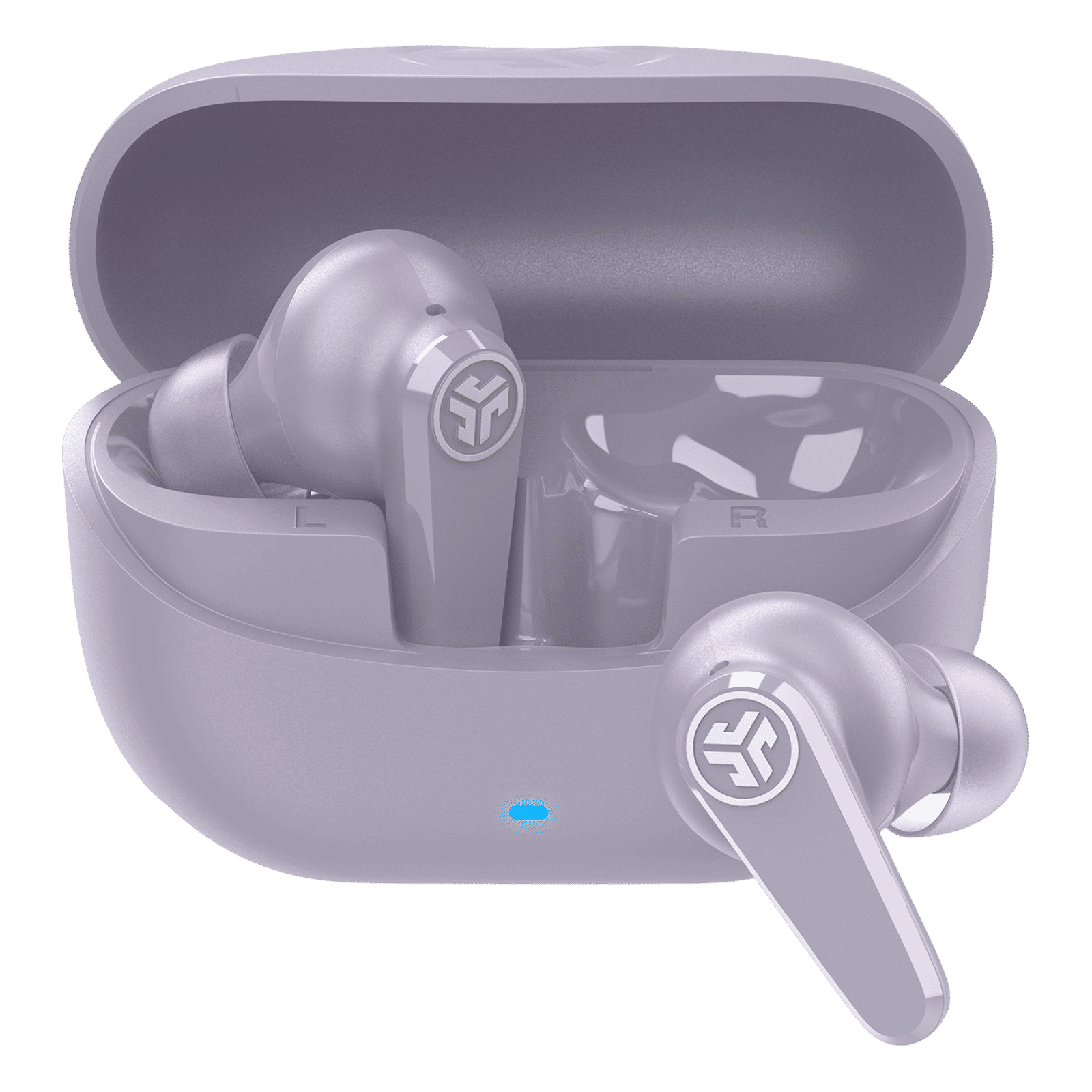 JLAB Go Pods TWS Earbuds with Hybrid Active Noise Cancellation (IP55 Sweatproof, Google Fast Pair, Lilac)
