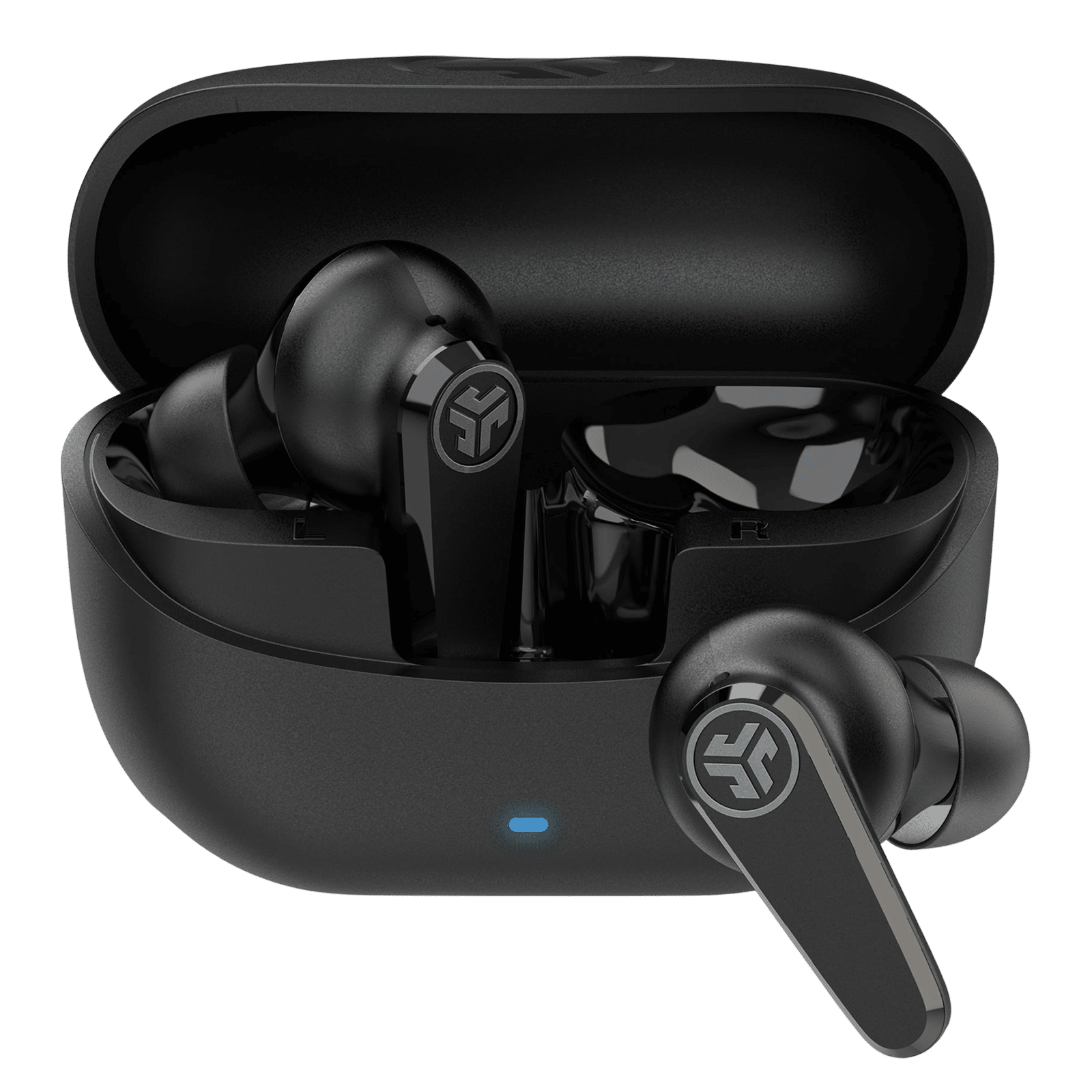 JLAB Go Pods TWS Earbuds with Hybrid Active Noise Cancellation (IP55 Sweatproof, Google Fast Pair, Black)