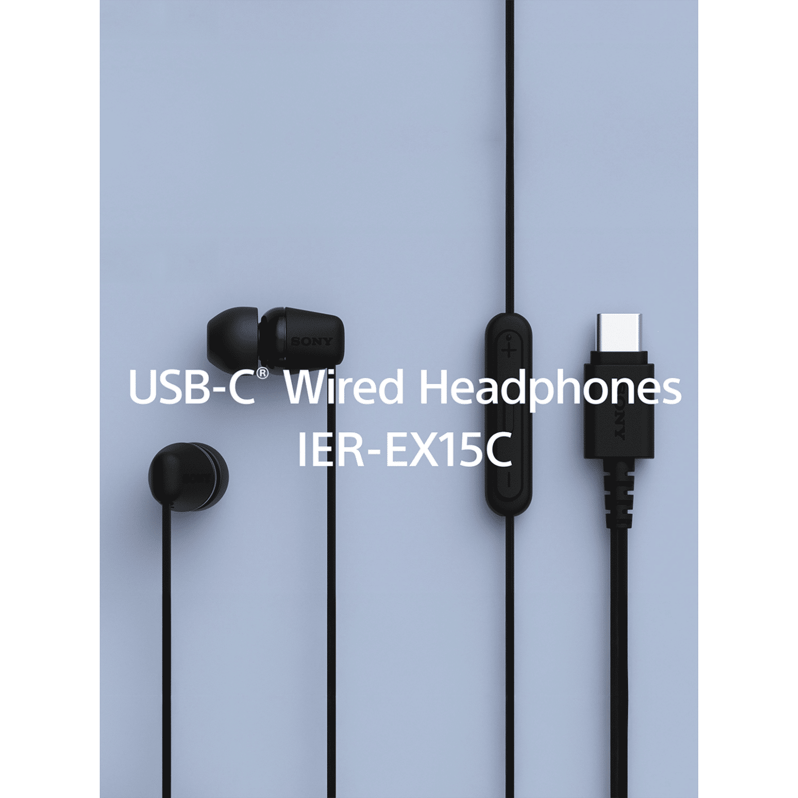 Sony IER-EX15C Wired Earphone with Mic (USB Type-C Connector, In Ear, Black)