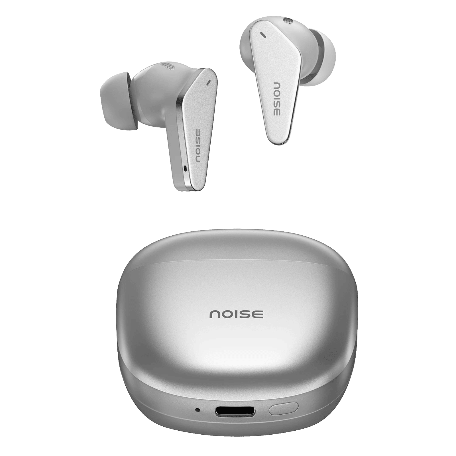 Noise Buds Vector TWS Earbuds with Environmental Noise Cancellation (IPX4 Water Resistance, Low Latency Mode, Lunar Silver)