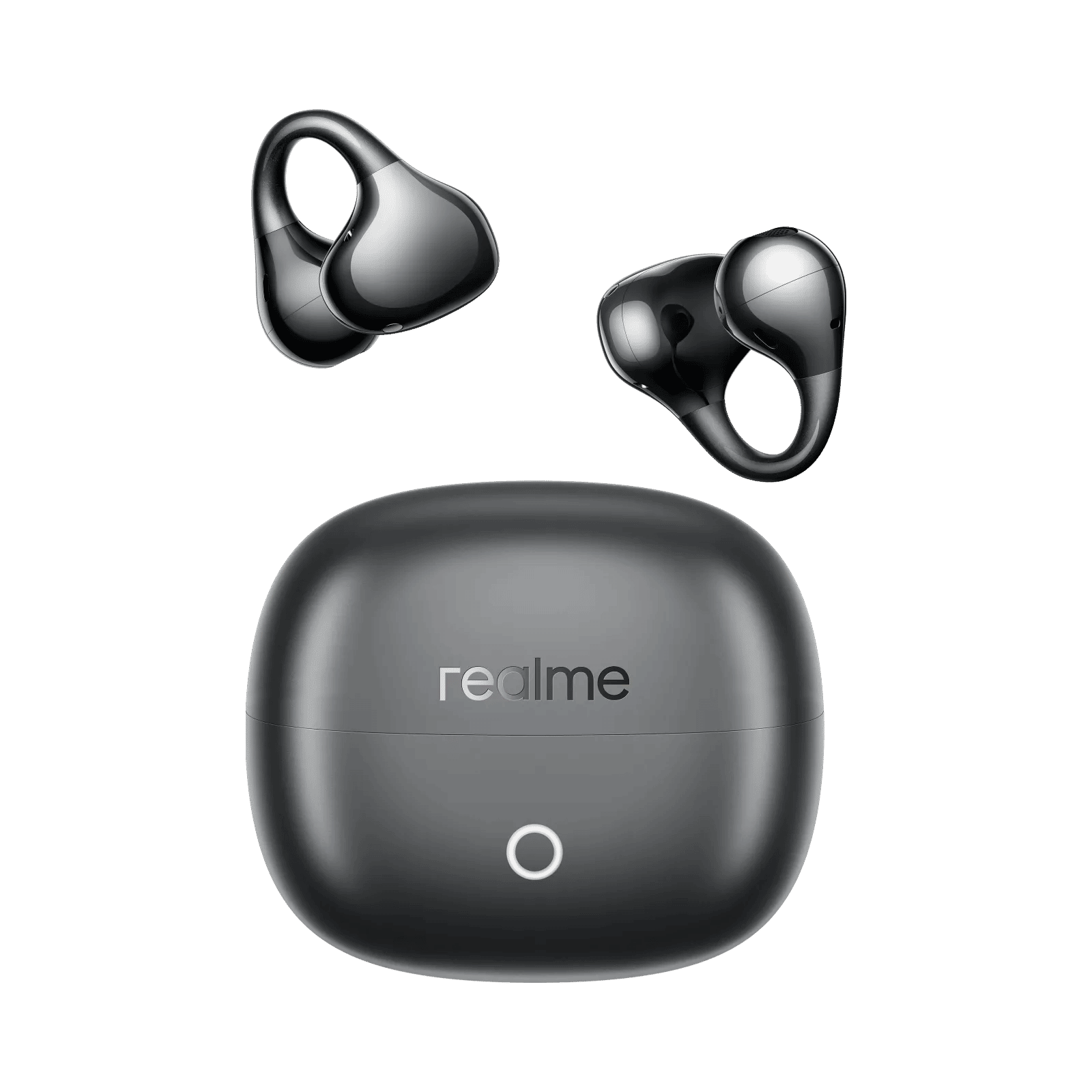 Realme Buds Clip RMA2418 TWS Earbuds with AI Environmental Noise Cancellation (IP55 Dust and Water Resistance, Smart Tap Control, Titanium Black)