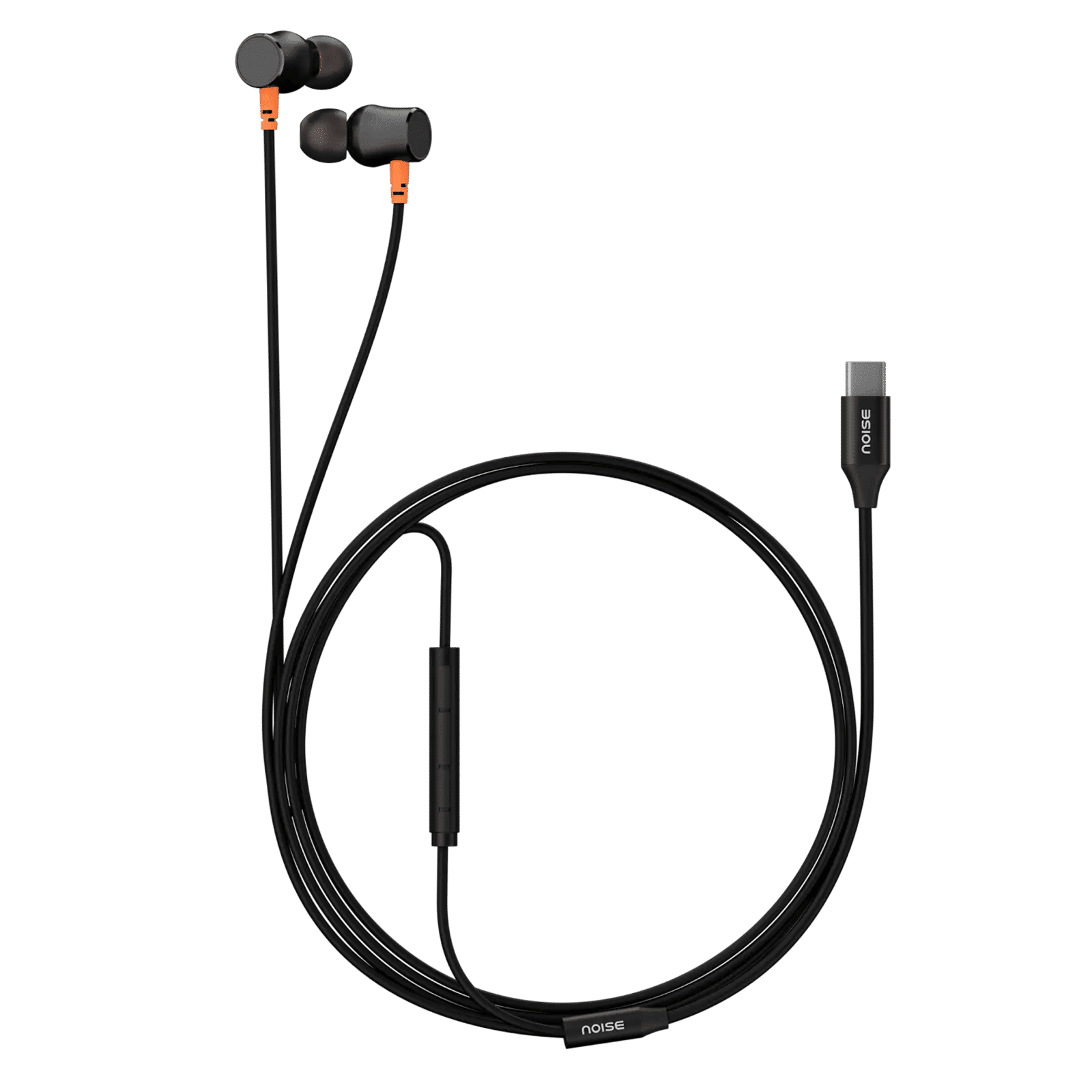 Noise Chord 100 AUDHDPHNCHORD100C Wired Earphone with Mic (USB Type-C Connector, In Ear, Jet Black)