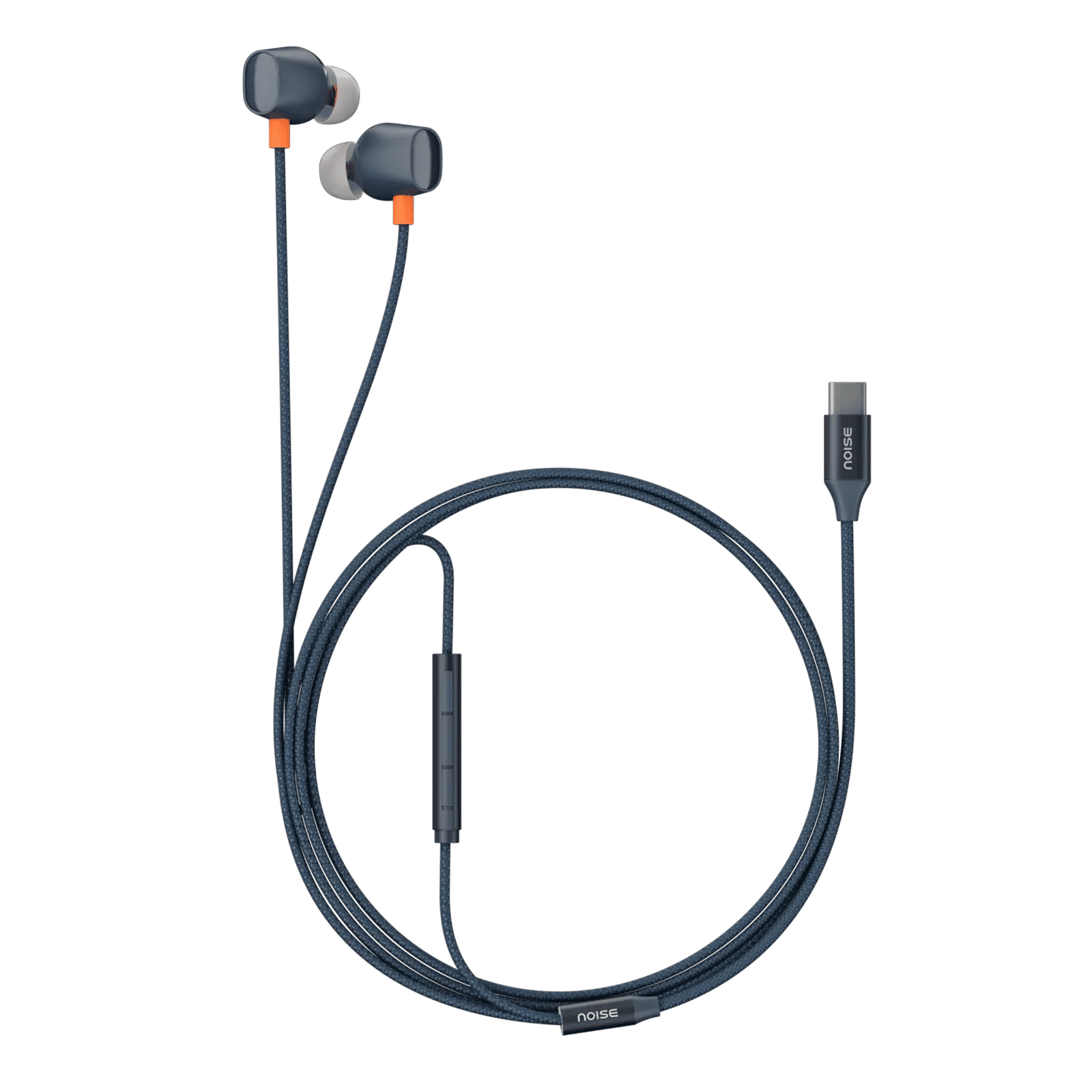 Noise Chord 200 AUDHDPHNCHORD200C Wired Earphone with Mic (USB Type-C Connector, In Ear, Midnight Blue)