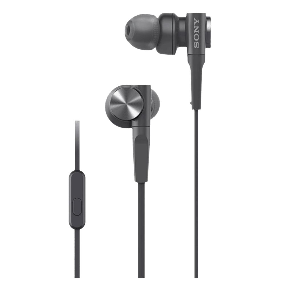 SONY MDR-XB55AP/BQIN Wired Earphone with Mic (In Ear, Black)