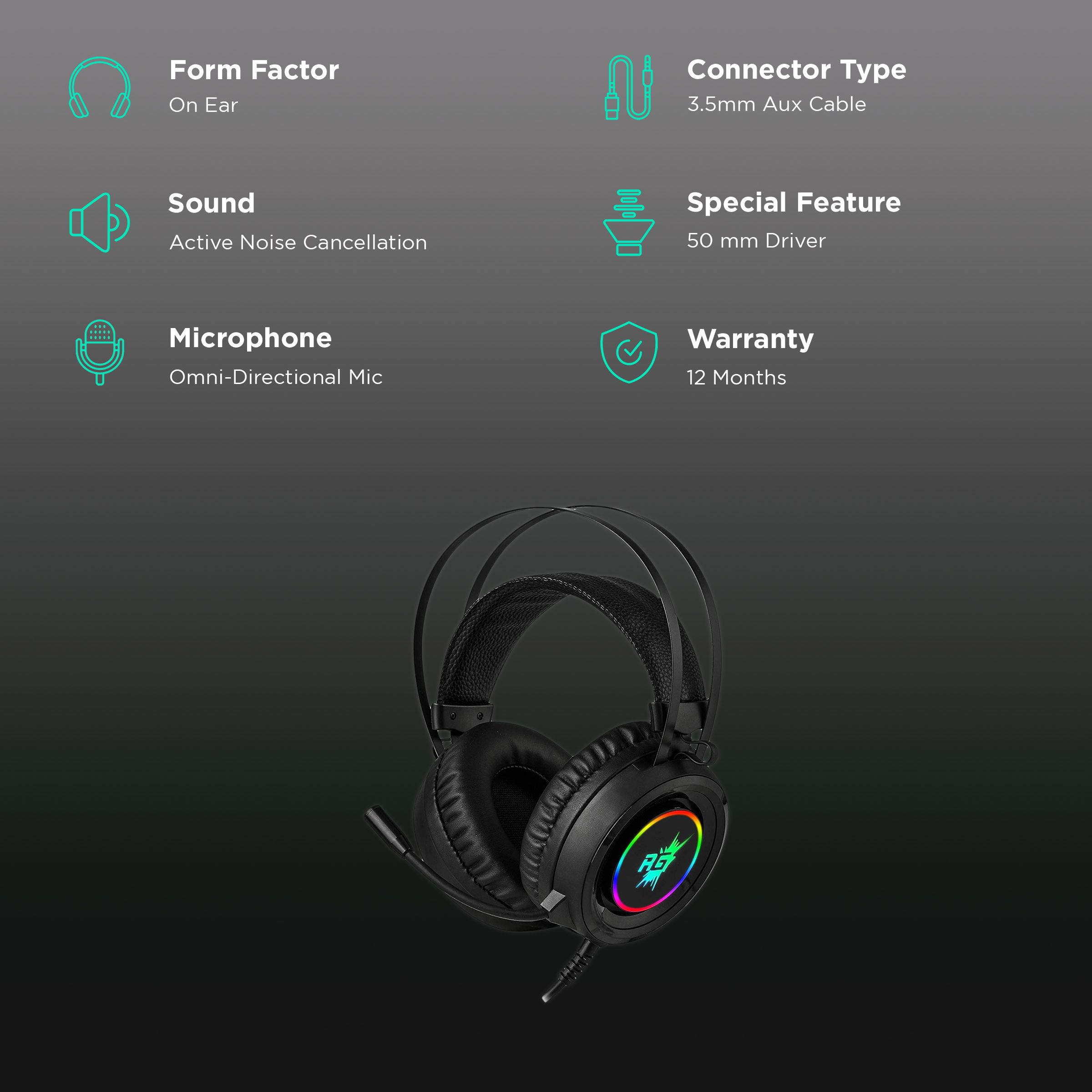 Buy Red Gear Cloak Wired Gaming Headset with Noise Isolation