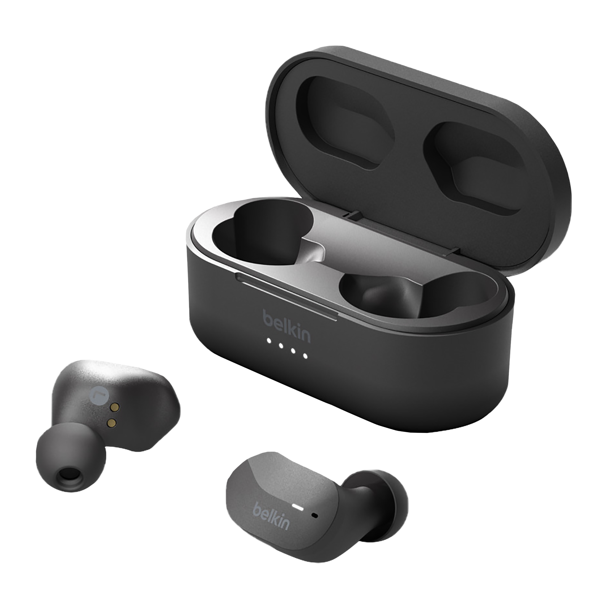belkin Soundform AUC001BTBK TWS Earbuds with Active Noise Cancellation  (IPX5 Sweat Water Resistant, 19 Hours Playback, Black)