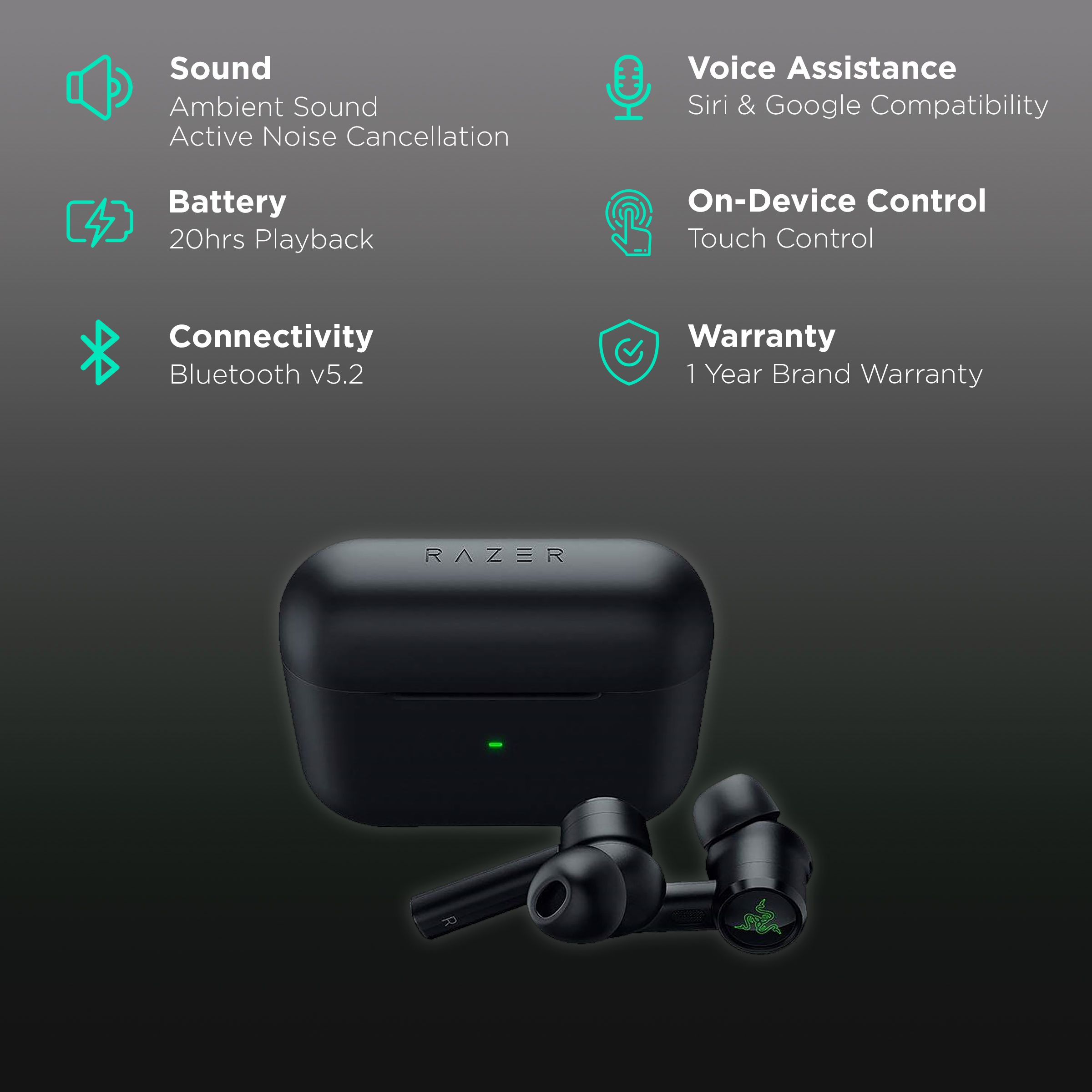 Buy Razer Hammerhead Pro RZ12-03440100-R3A1 TWS Earbuds with