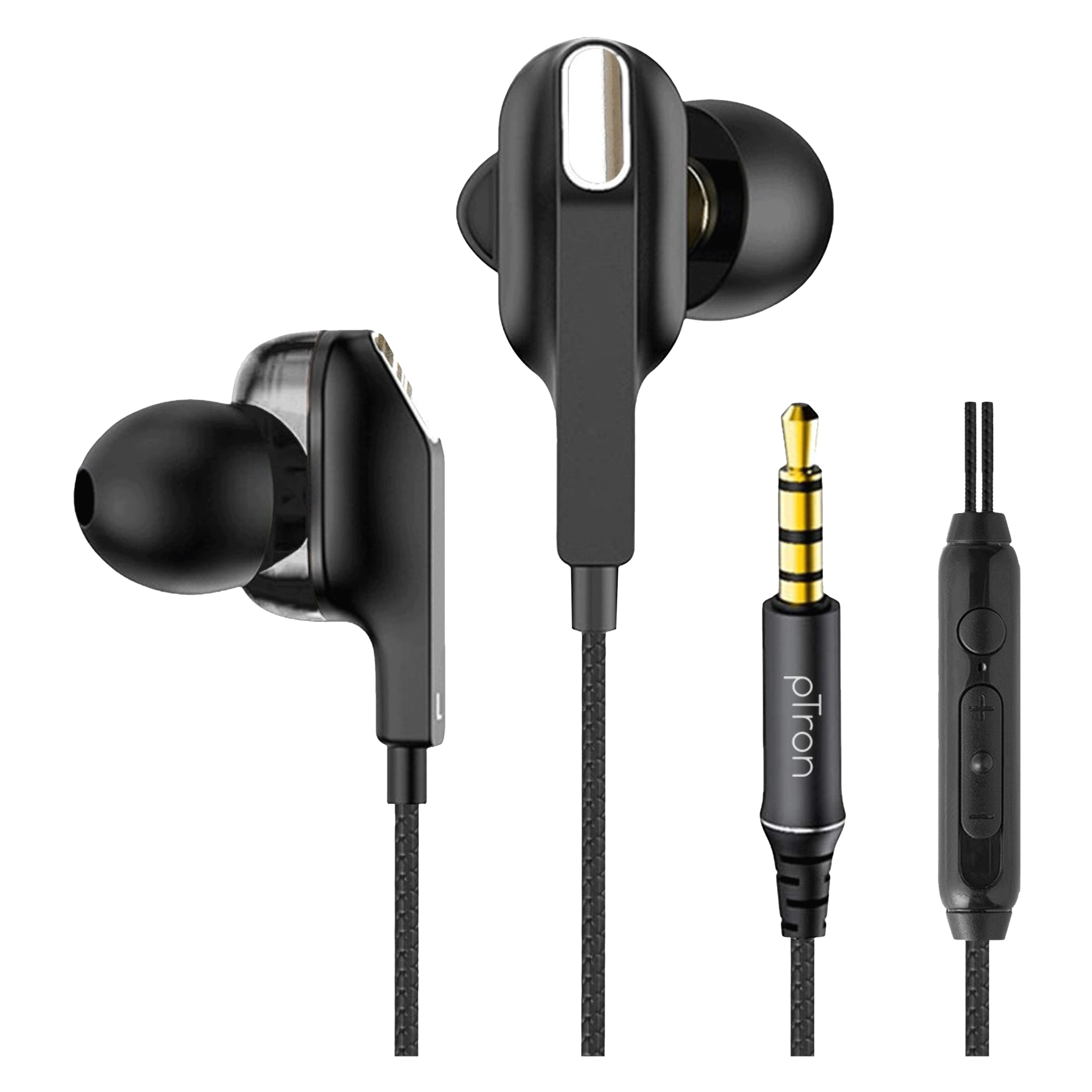 Driver Earphones Ptron Boom Earphone PTron Boom Ultima 4D Dual