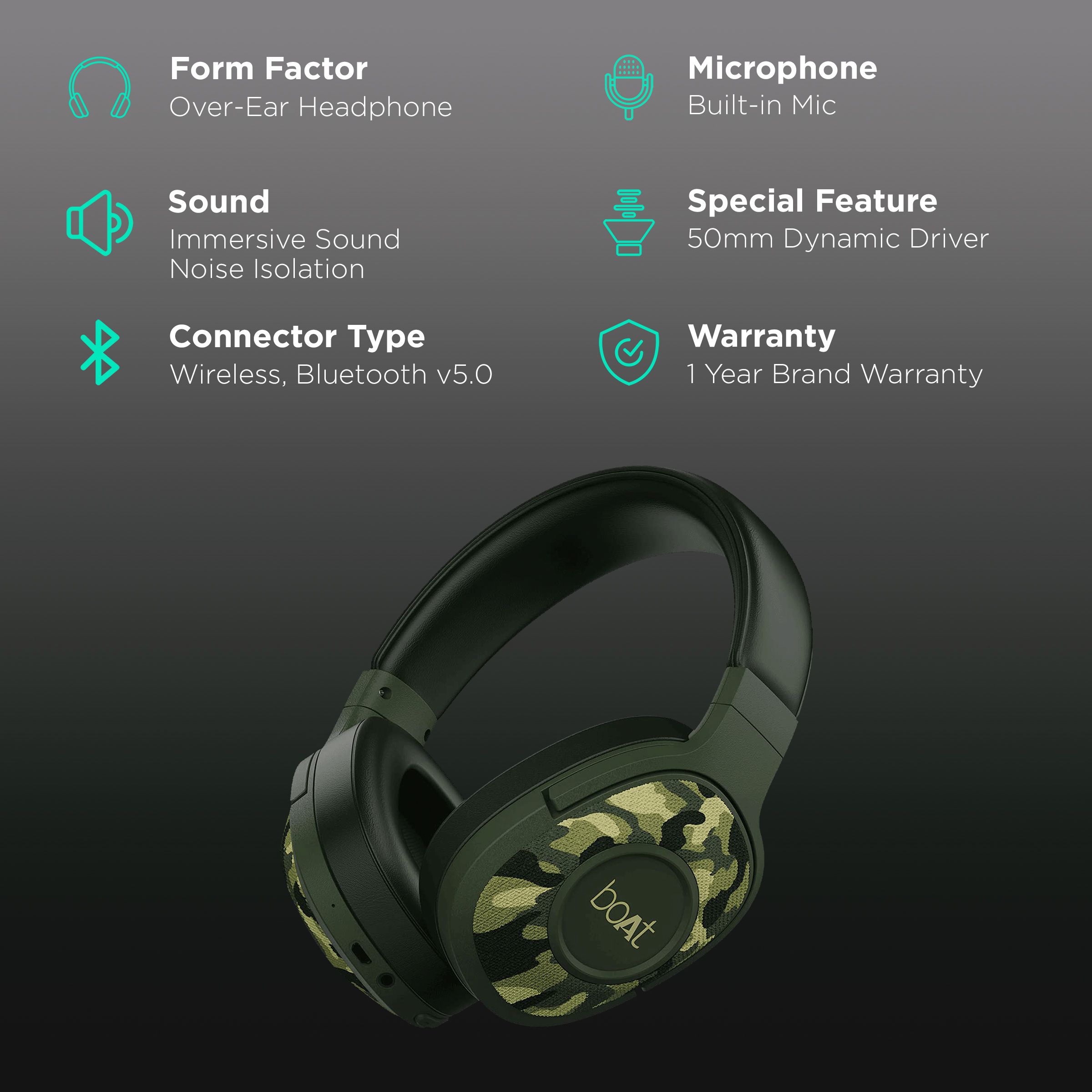 Buy boAt Rockerz 550 Bluetooth Headset with Mic (Dual Connectivity