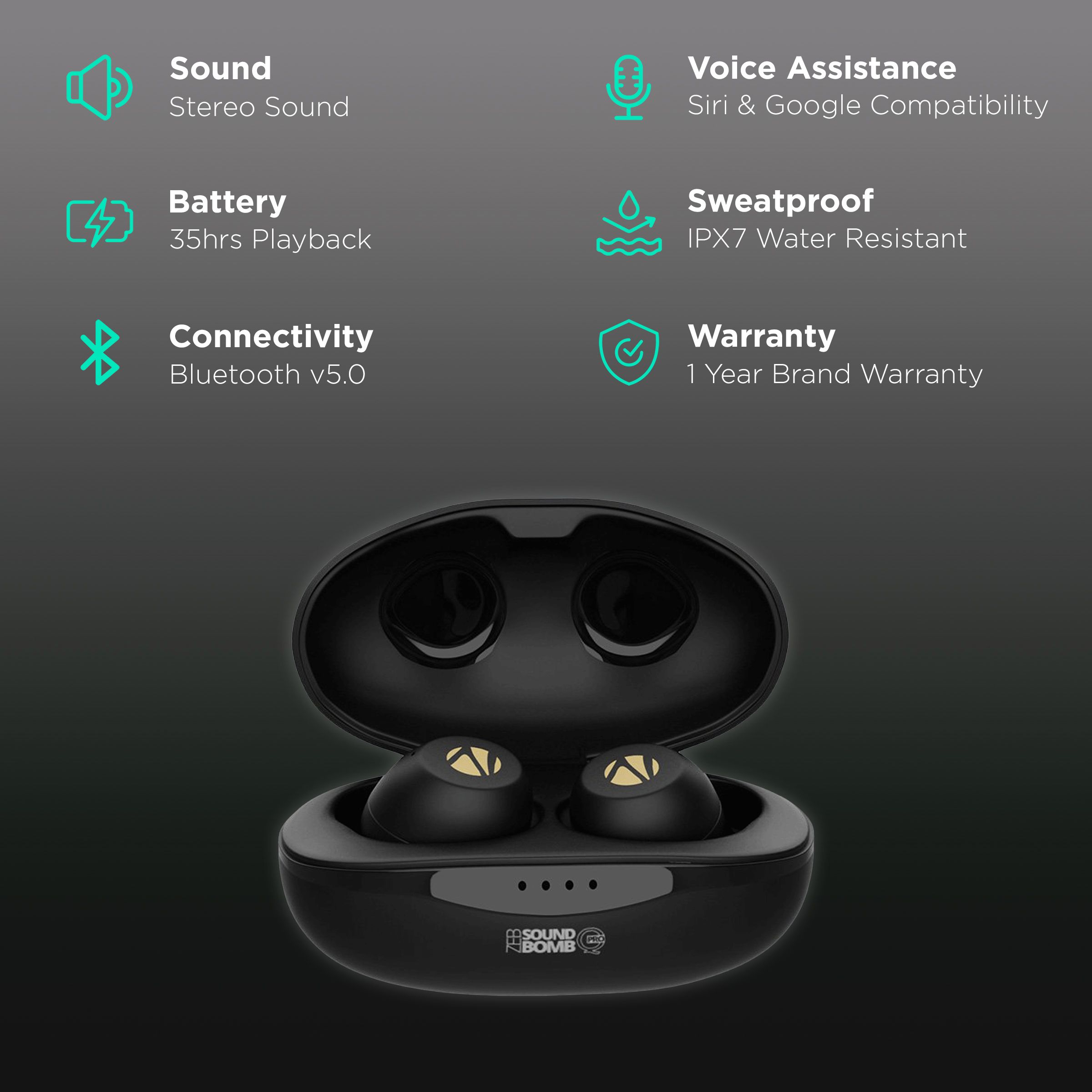 Buy Zebronics Sound Bomb Q Pro TWS Earbuds (Sweat Water