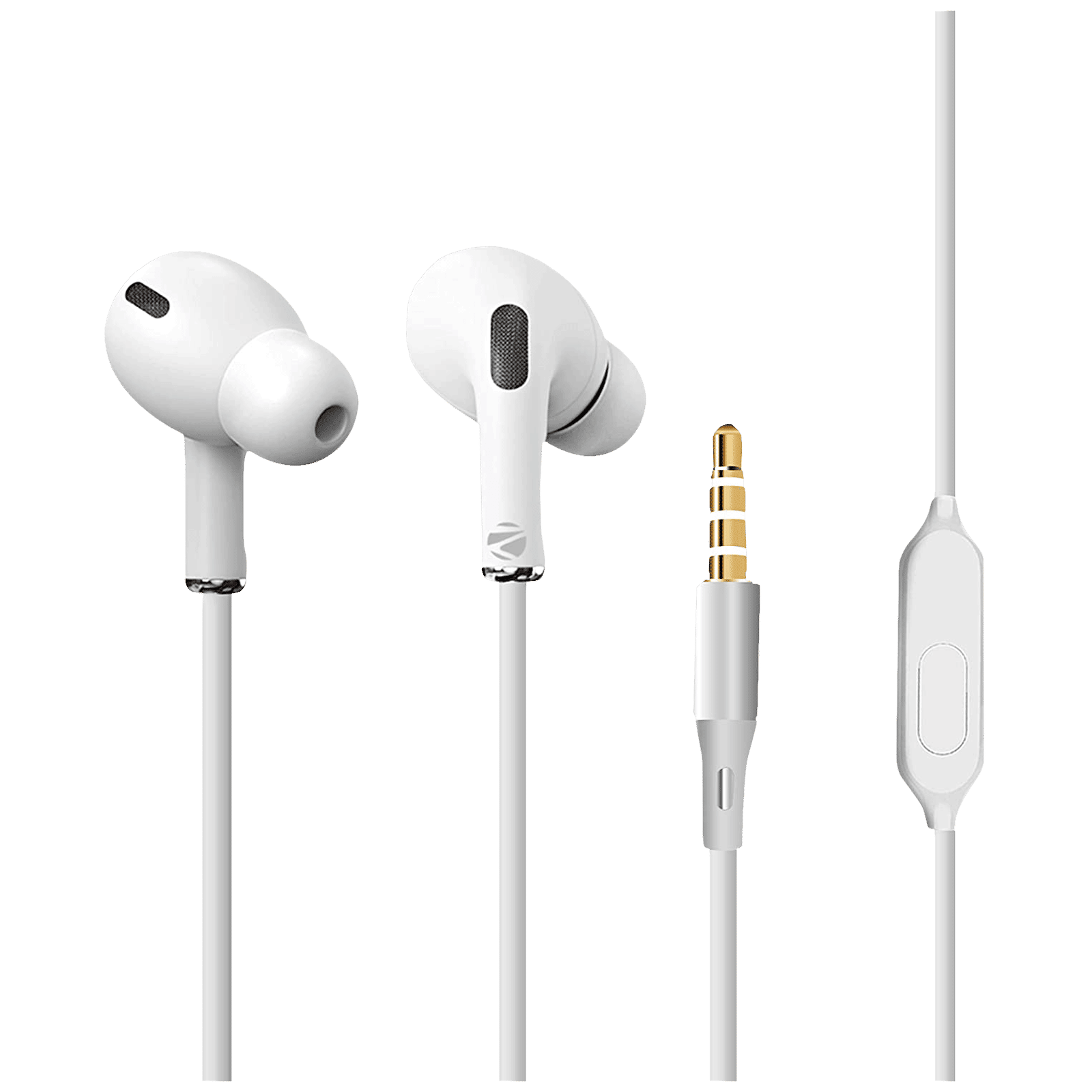 ZEBRONICS Zeb Tulip Wired Earphone with Mic (In Ear, White)