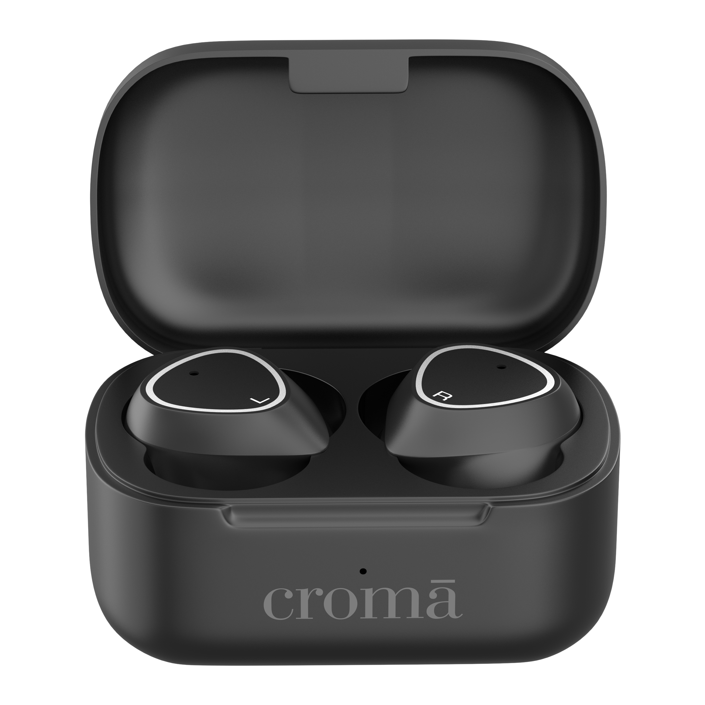 Croma TWS Earbuds with Noise Isolation (Sweat Resistant, 15 Hours Playback,  Black)