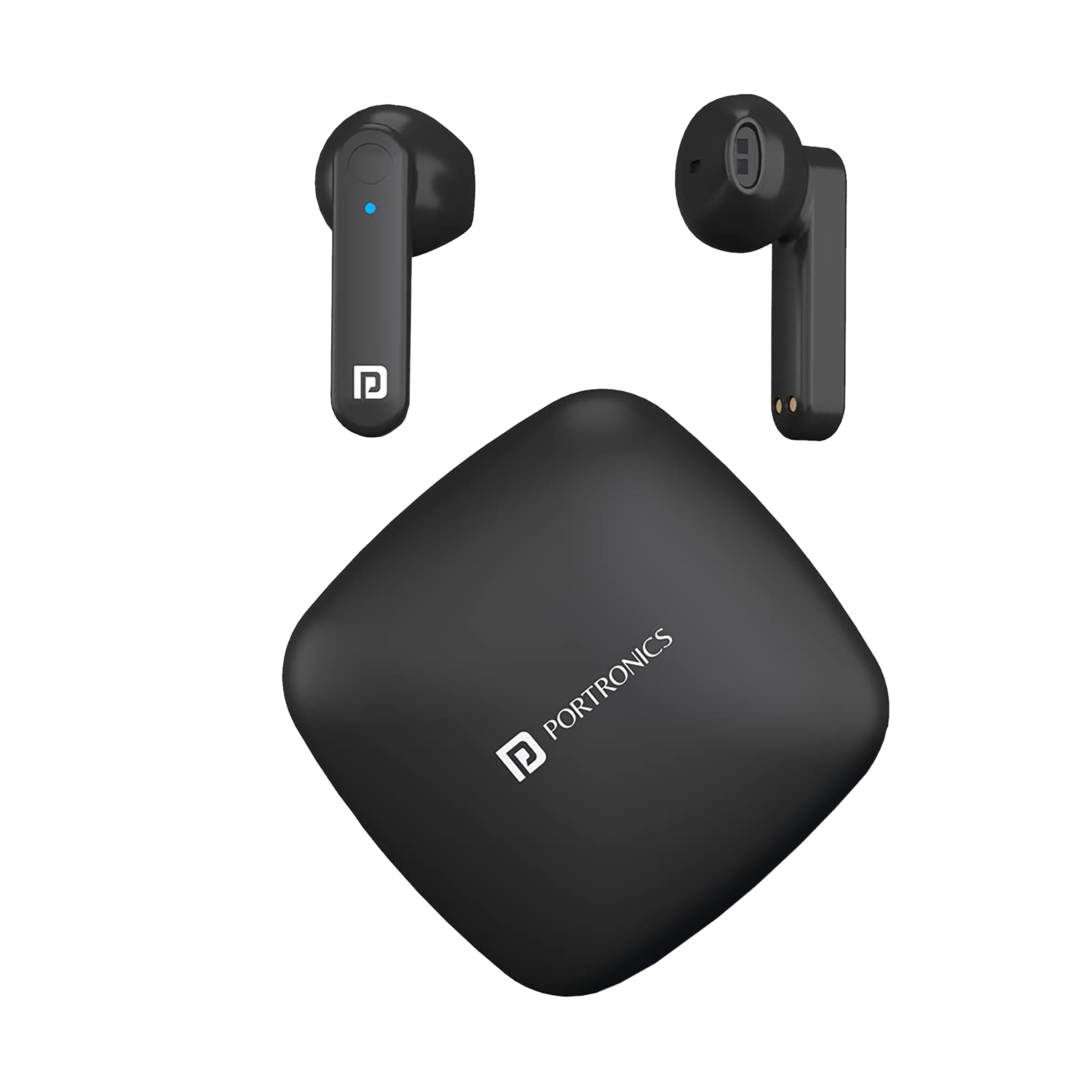 PORTRONICS Harmonics Twins S2 POR 1322 TWS Earbuds (Sweatproof Water  Resistant, 20 Hours Playback, Black)
