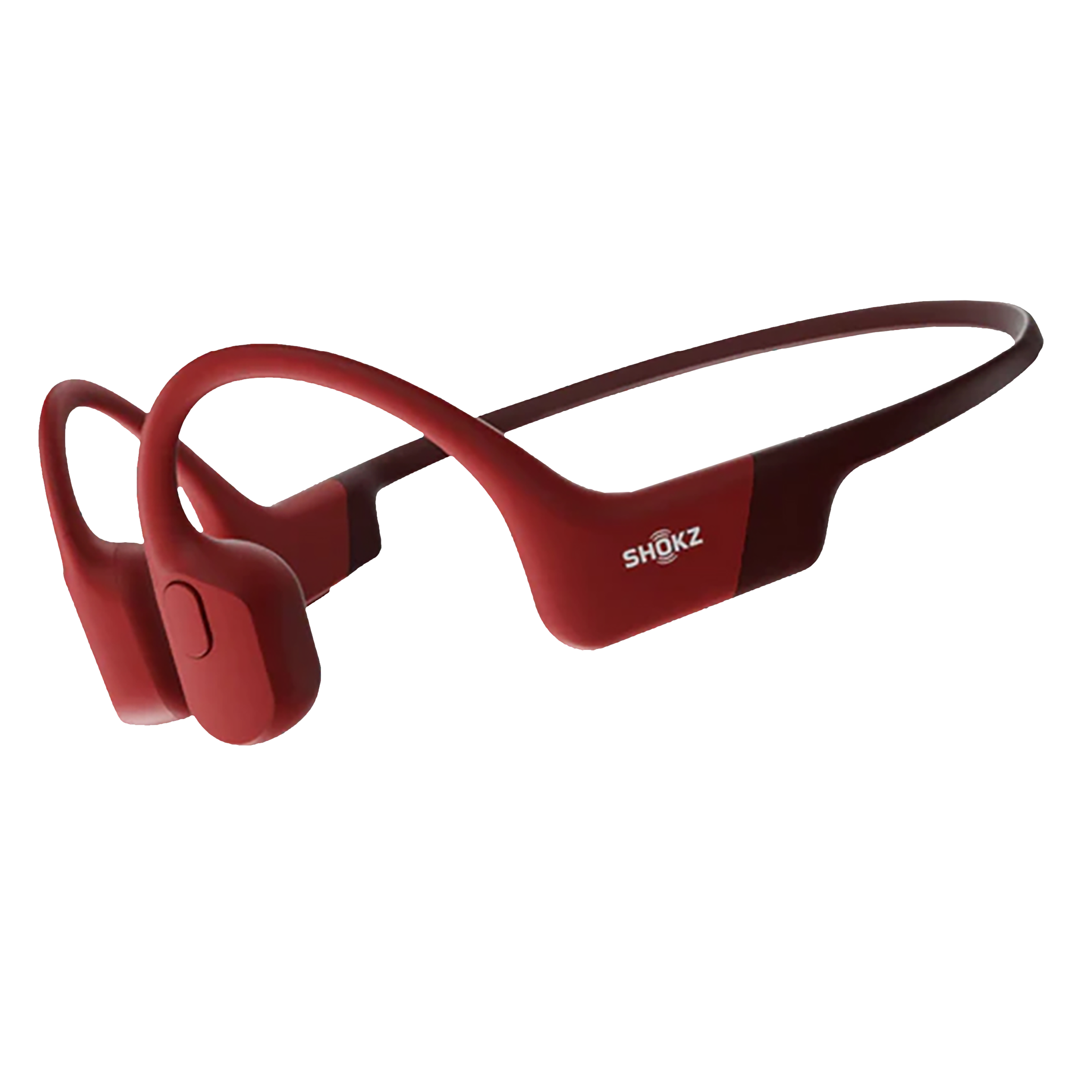 SHOKZ OpenRun Bone Conduction Bluetooth Headphone with Noise Isolation (IP67 Waterproof, 8 Hours Playtime, Red)