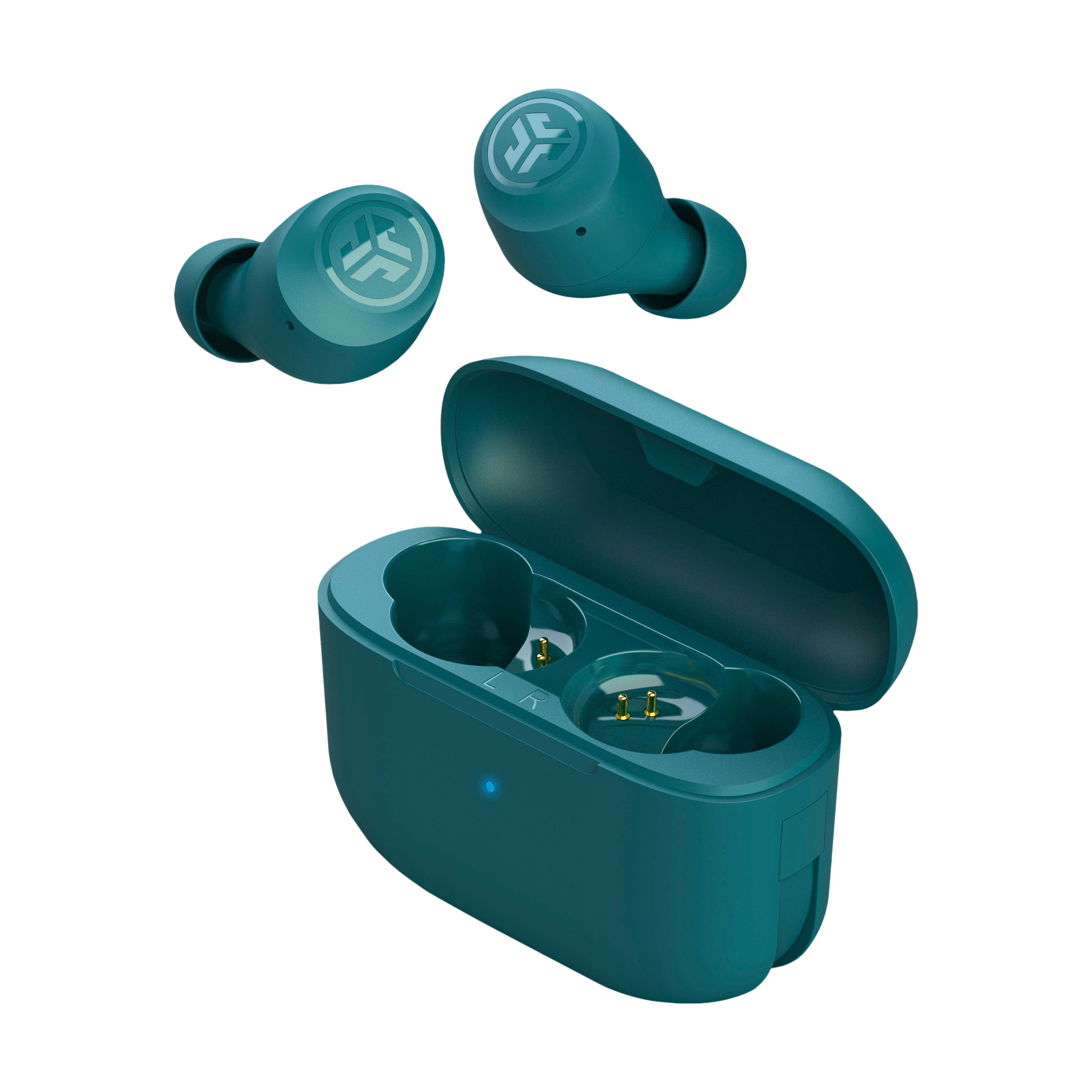 JLAB Go Air Pop IEUEBGAIRPOPRTEL12 TWS Earbuds (IPX4 Sweat & Water Resistant, 32 Hours Playback, Teal)