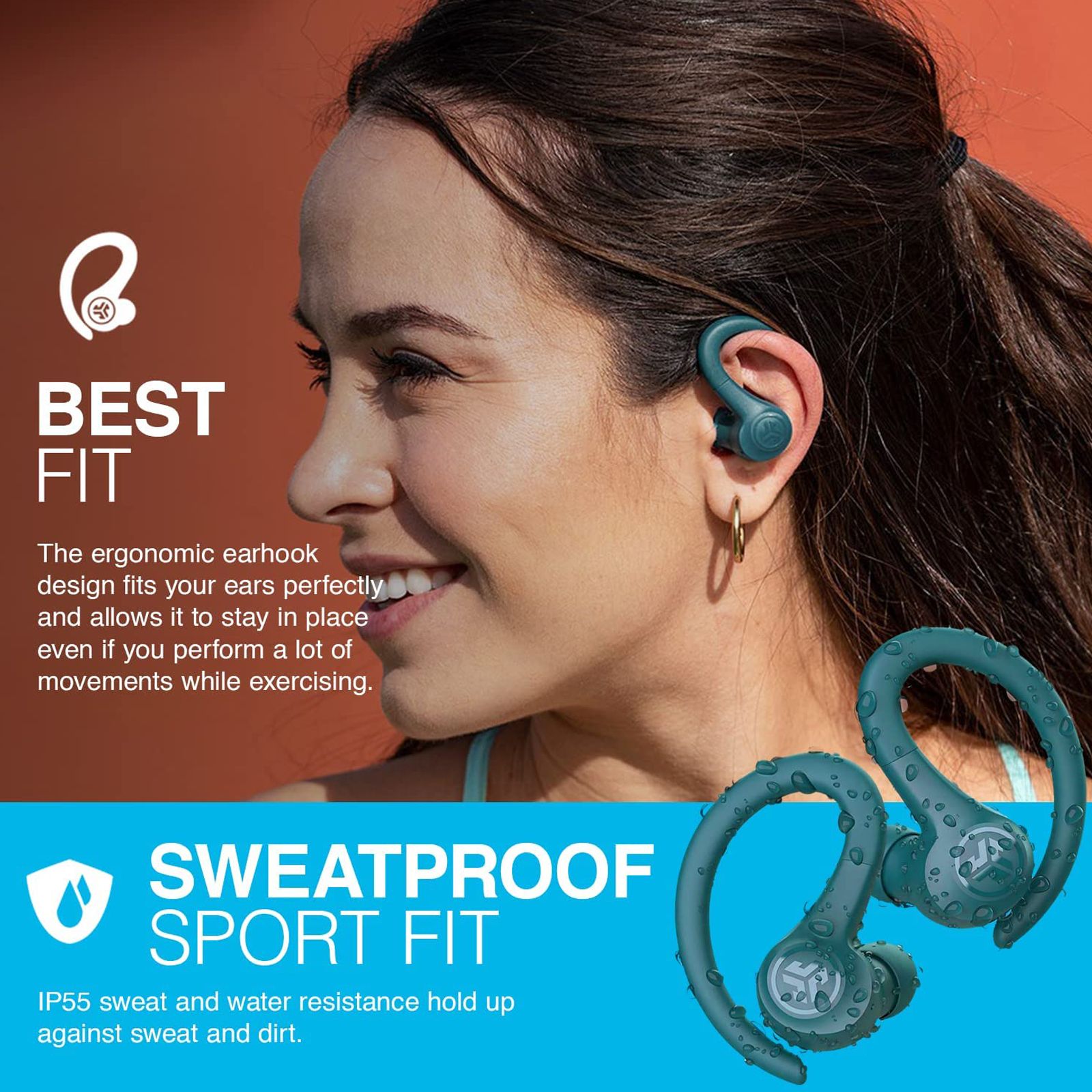 Buy JLab Go Air Sport IEUEBGAIRSPRTRTEL1 TWS Earbuds (IP55 Water