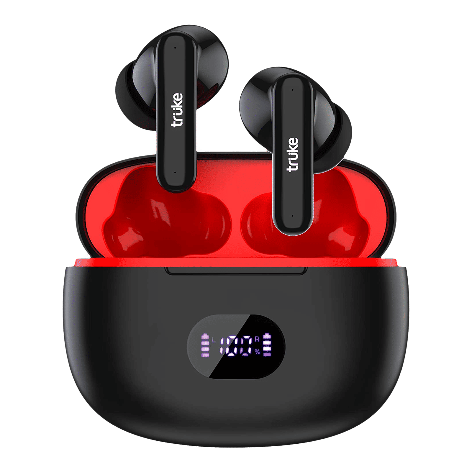 truke Air Buds+ E218 TWS Earbuds with AI Noise Cancellation (IPX4 Water Resistant, 48 Hours Playback, Black)