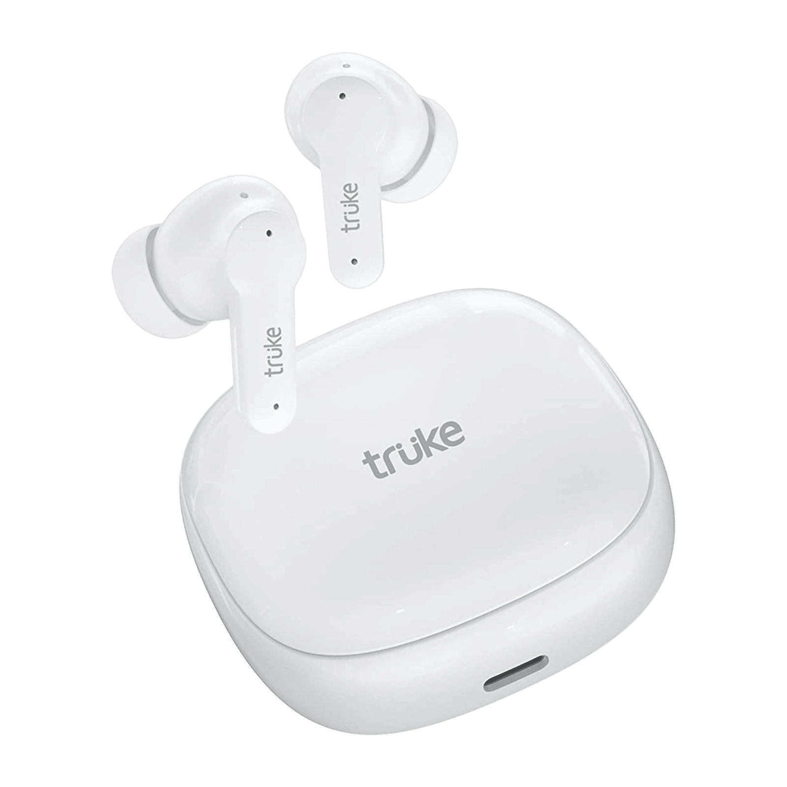 truke Buds S2 E213 TWS Earbuds with AI Noise Cancellation (IPX4 Water  Resistant, 48 Hours Playback, White)