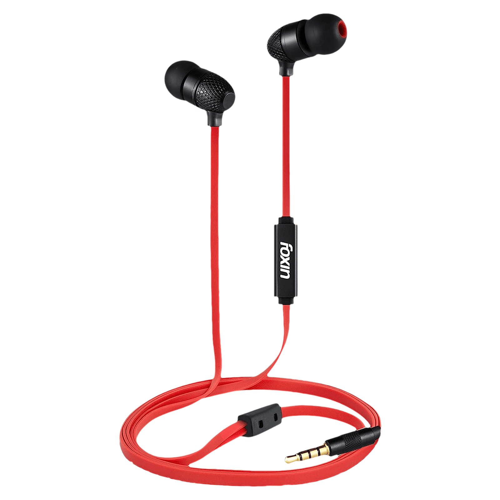 Foxin Bass PRO Plus T1 FOXEAR0026 Wired Earphone with Mic (In Ear, Black and Red)