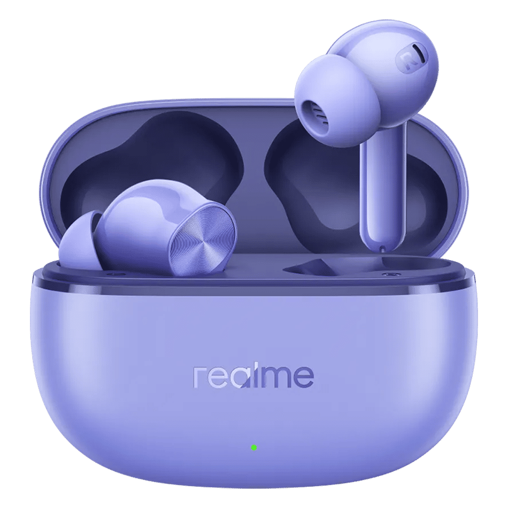 realme Buds T200 Lite TWS Earbuds with Environmental Noise Cancellation (IPX4 Water Resistant, Dual Device Connection, Aurora Purple)