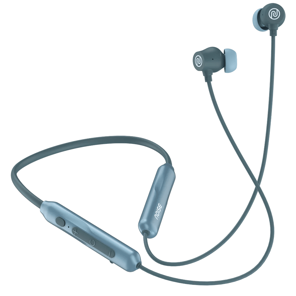 noise Airwave Pro Neckband with Active Noise Cancellation (IPX5 Water Resistant, Instacharge, Metallic Blue)