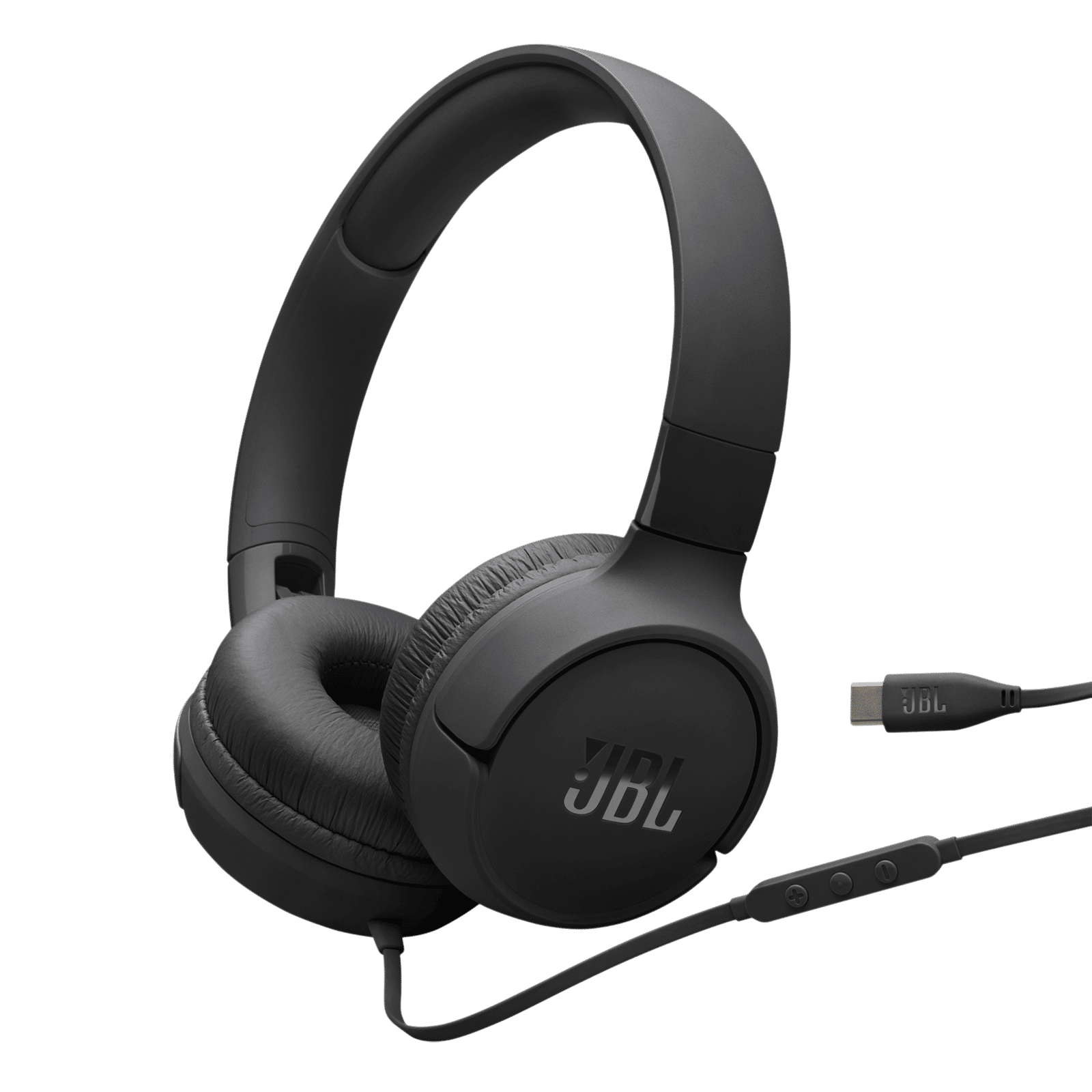 JBL Tune 520C JBLT520CBLK Wired Headphone with Mic (USB Type-C Connector, On Ear, Black)