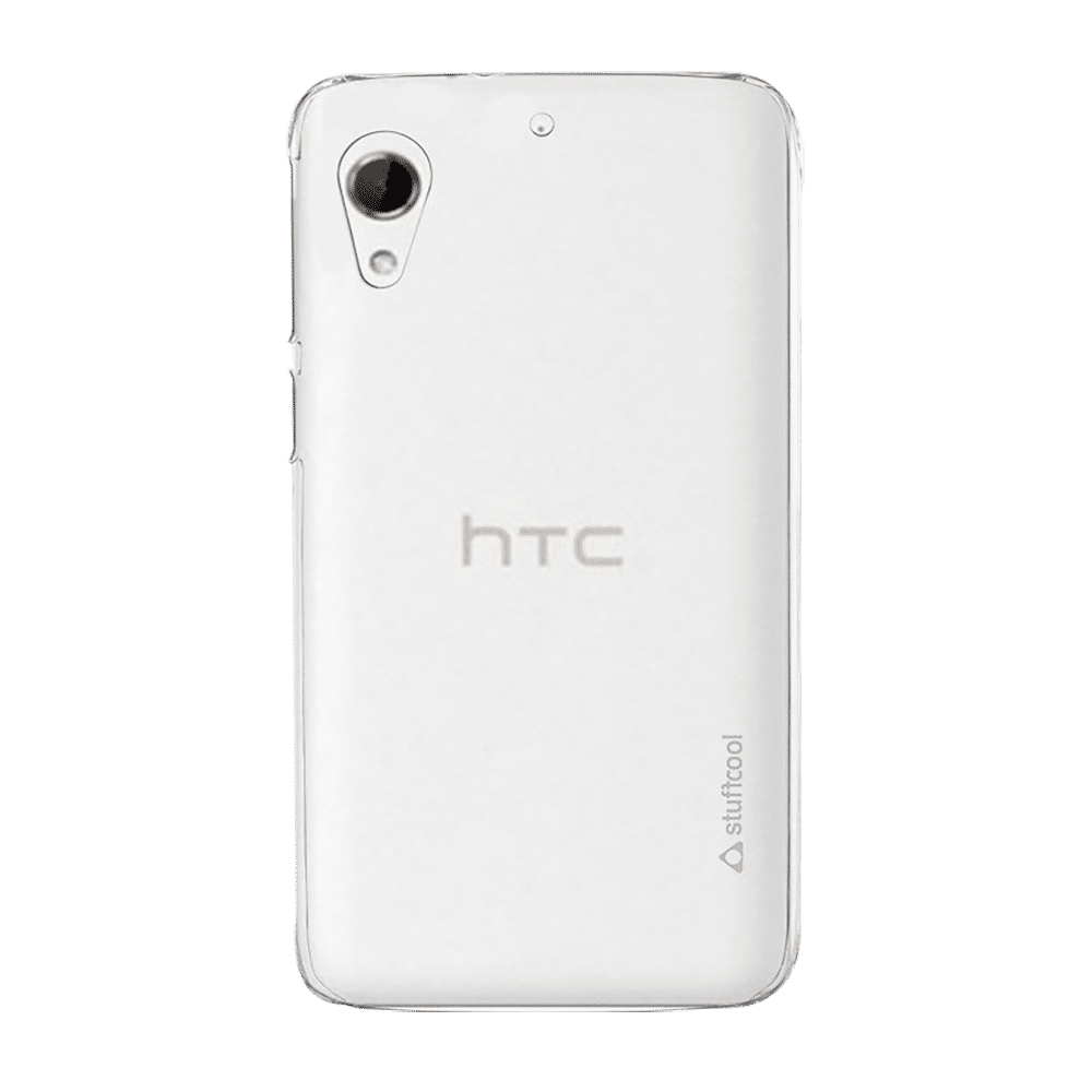 stuffcool Pure Soft Silicone Rubber Back Cover for HTC Desire 728 (Enhanced Grip, Transparent)