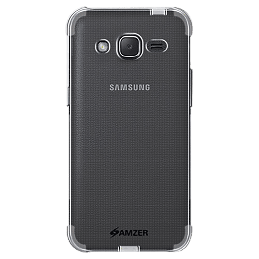 AMZER AMZ98624 Soft TPU Back Cover for Samsung Galaxy J2 (Wear And Tear Protection, Black)
