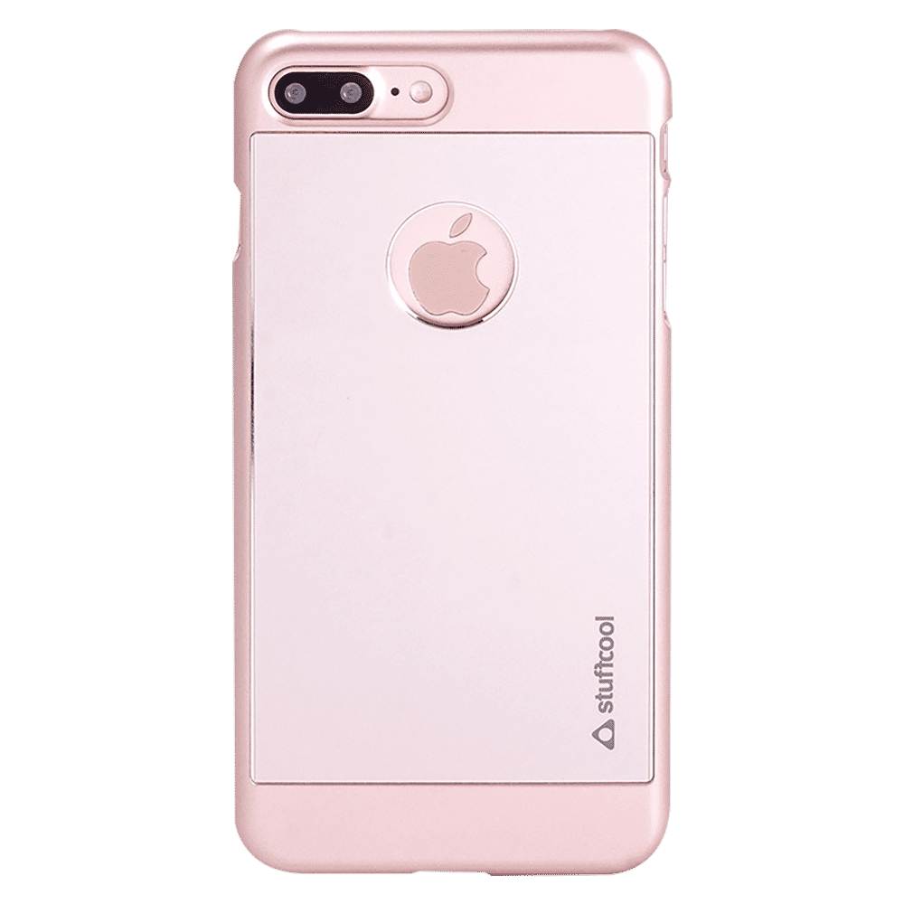stuffcool Deco Hard Aluminium Back Cover for Apple iPhone Plus  (Lightweight Durable Protection, Rose Gold)