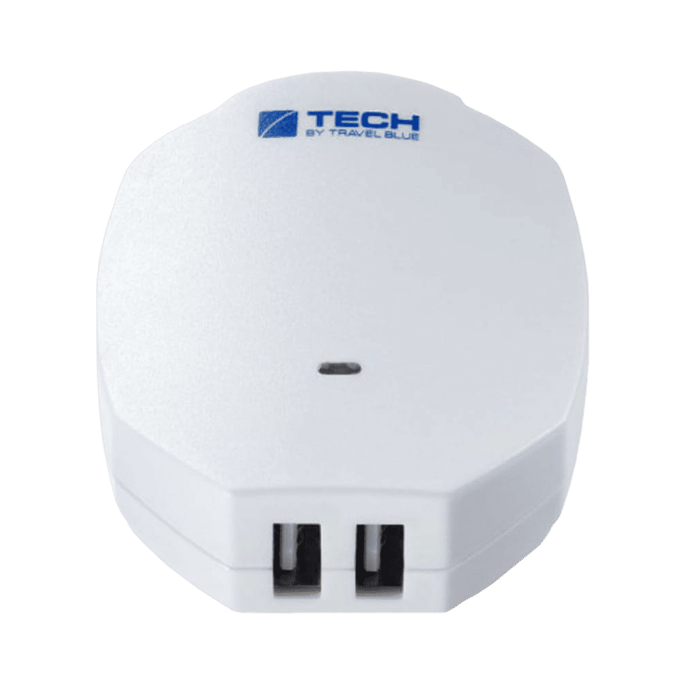 TRAVEL BLUE 2.1 Amp Dual USB Wall Charger (964, White)