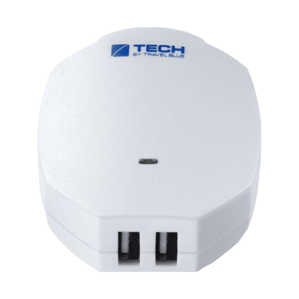 TRAVEL BLUE 2.1 Amp Dual USB Wall Charger (965, White)
