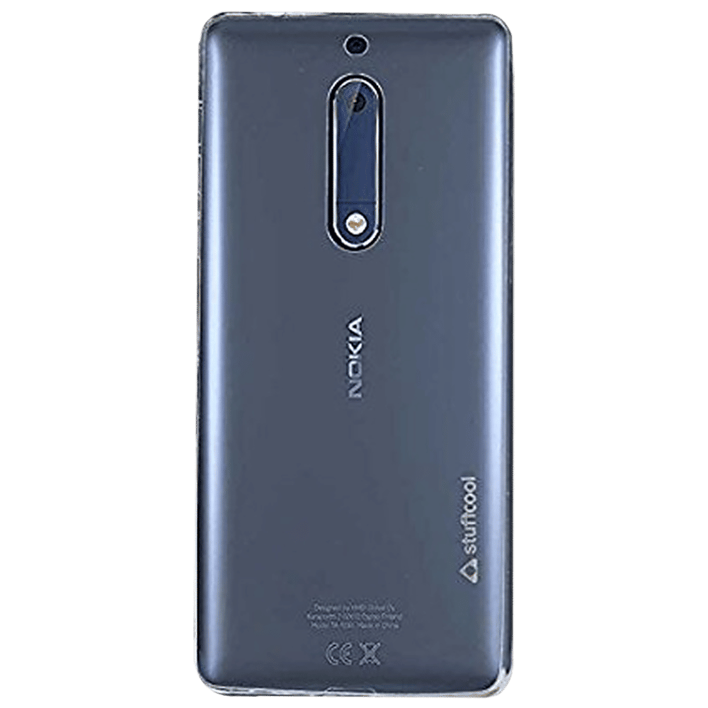stuffcool PRNK5 Silicone Back Cover for Nokia 5 (Camera Protection, Transparent)