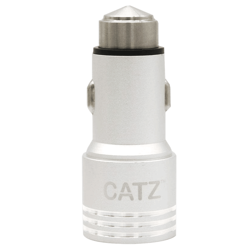 Brilyant 2 Ampere 2 USB Ports Car Charging Adapter (Compact Design, CZ-CC2-SV, Silver)