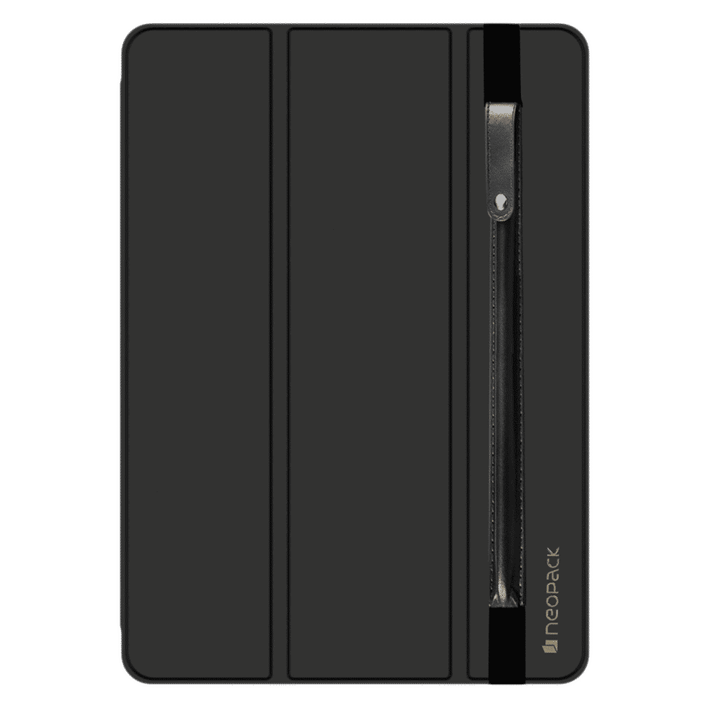 neopack Trifold Smart Delta Polyurethane Flip Cover for Apple iPad Pro 11 inch with Apple Pencil Holder (Auto Stand-by Mode, Black)