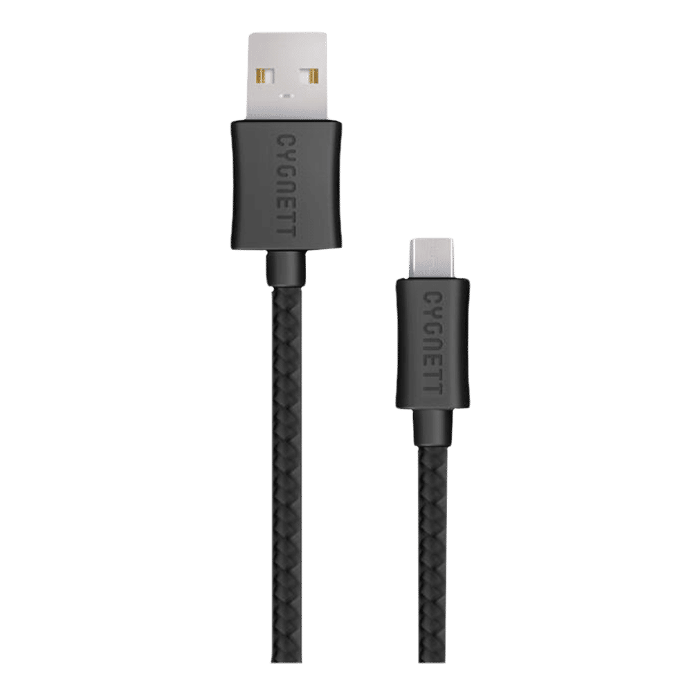 CYGNETT Type A to Micro USB 3.2 Feet (1M) Cable (Durable & Flexible Cable, Black)