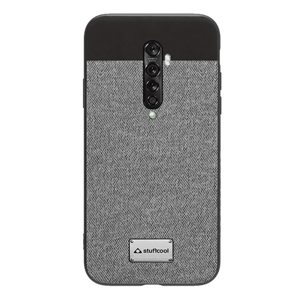 stuffcool PU & Leather Back Cover oppo Reno 2Z (Scratch Protection, Grey)