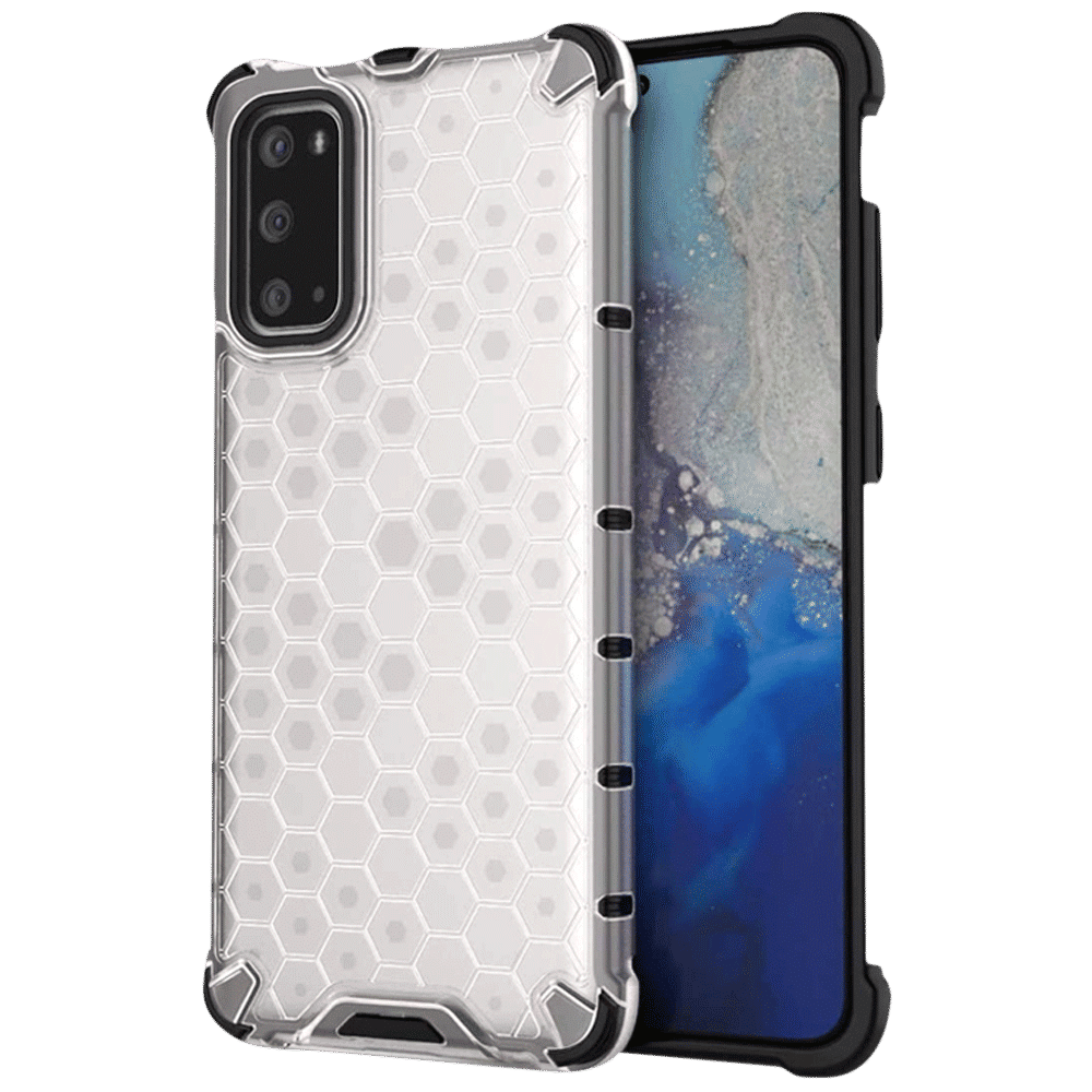 in base XD TPU Back Cover for SAMSUNG Galaxy S20 Plus (Lightweight & Slim, Clear with Black)