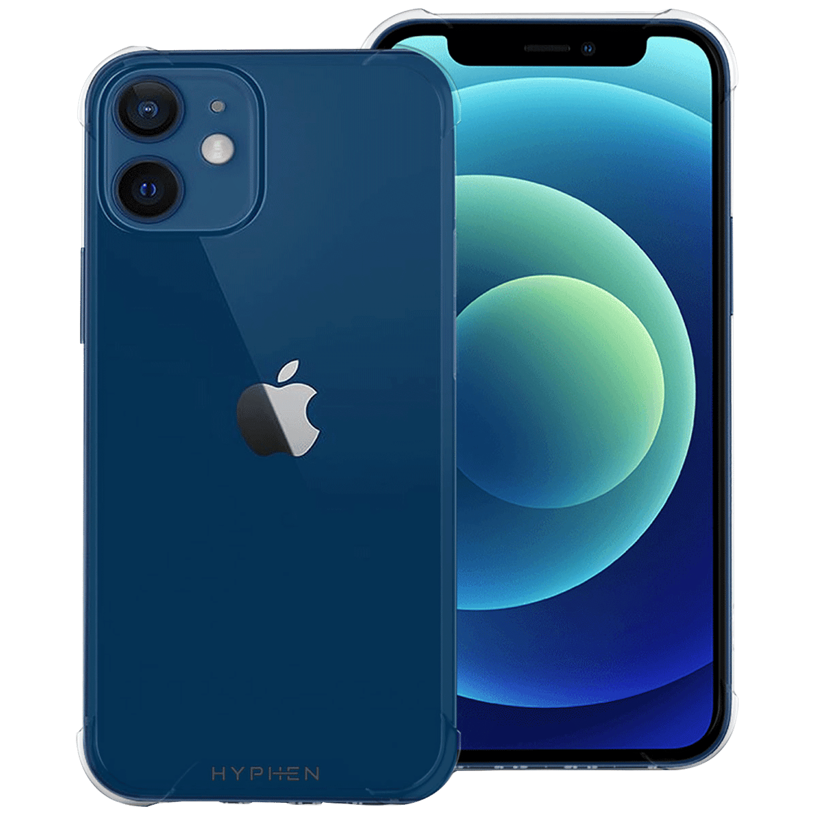 HYPHEN HPC-DXII540442 TPU and Polycarbonate Back Cover for Apple iPhone 12 Mini (Compact, Flexible and Slim, Clear)