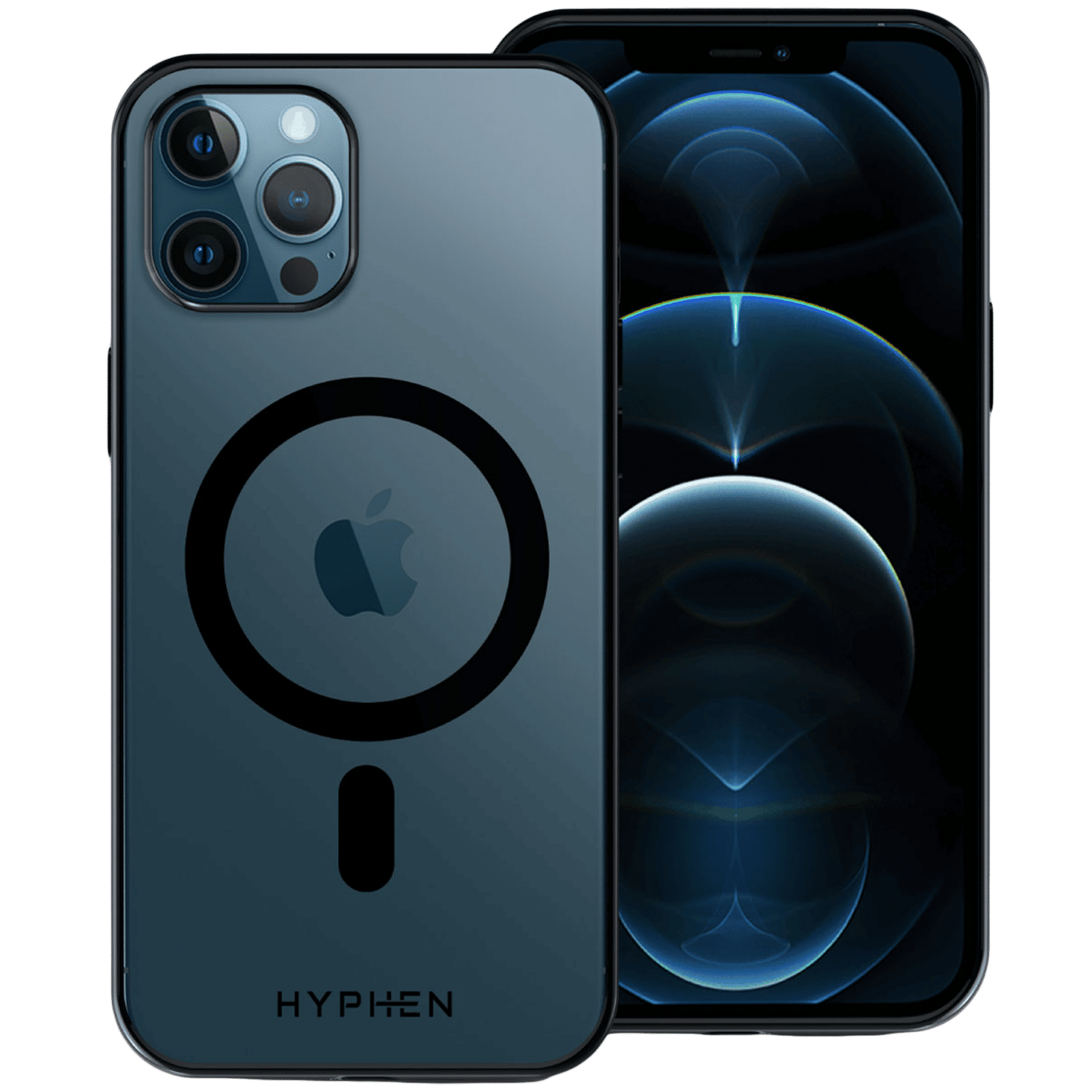 HYPHEN Aire Polycarbonate Back Cover for Apple iPhone 12 Pro Max (Wireless  Charging Compatible, Black)